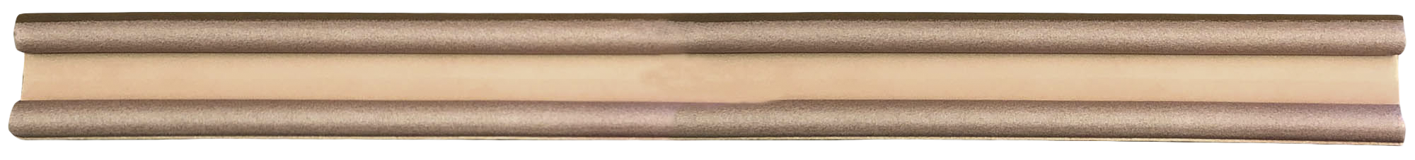 Burlete de puerta interior BURCASA doble rollo en color marrón, 15 mm de espesor x 95 cm de anchura x 1.5 cm de longitud. Perfil junta plano. Recortable. Tipo de instalación deslizar. - 2