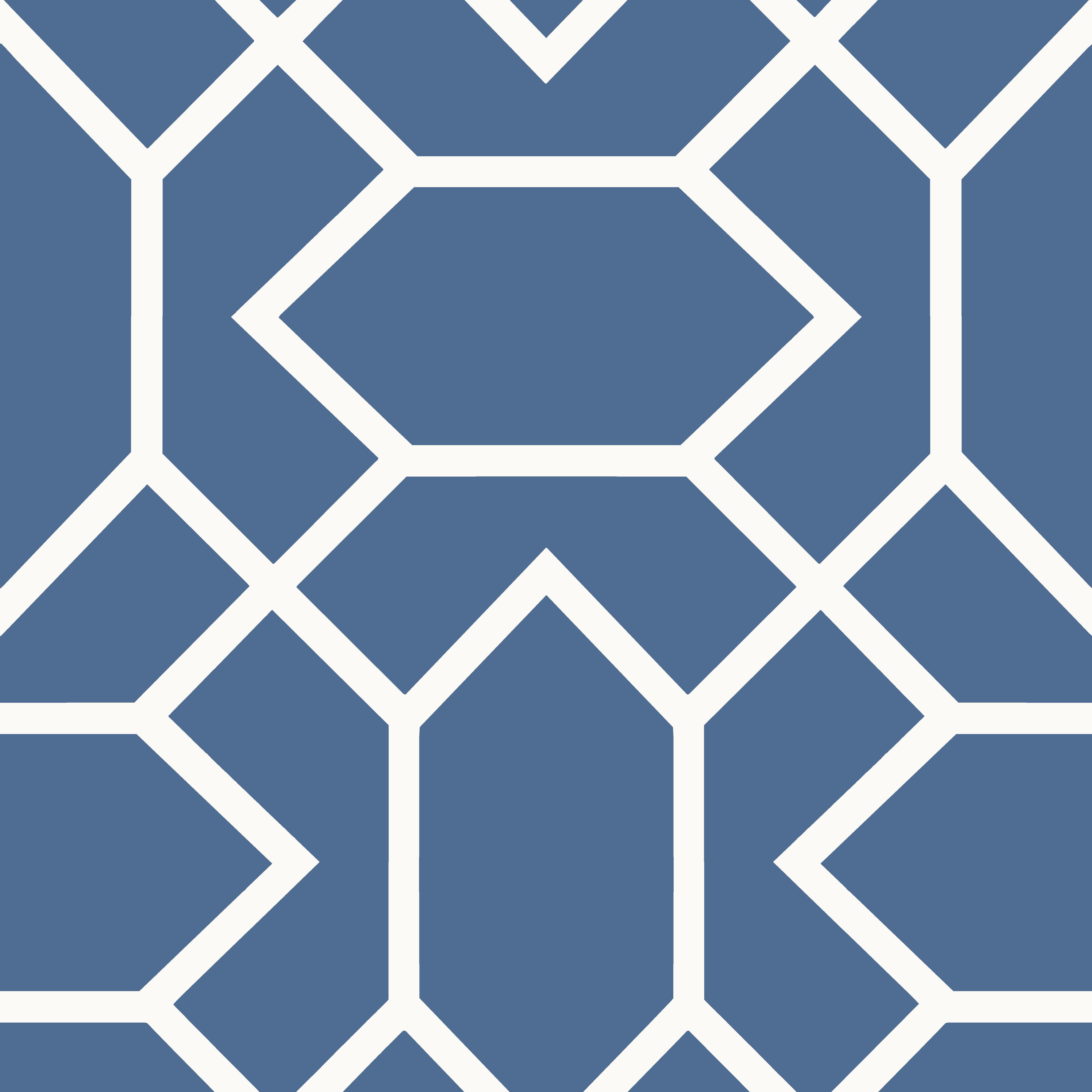 Papel pintado vinilo geométrico vintage azul