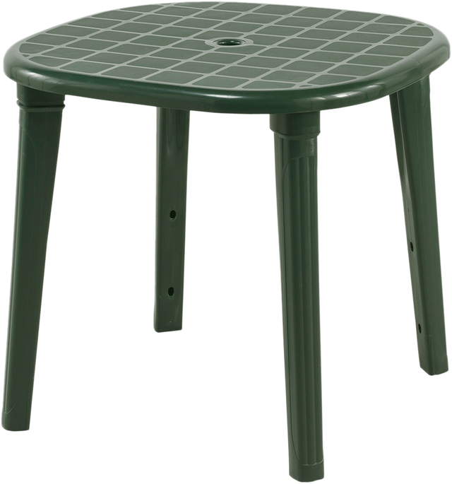 Mesa de exterior de resina Cancún verde Ø80x73 cm