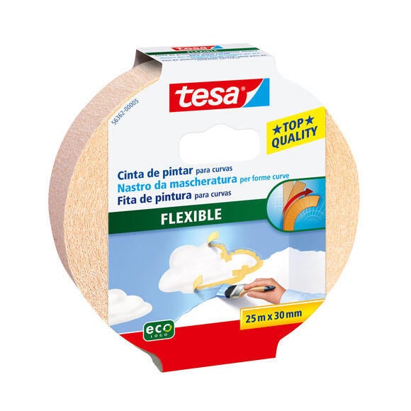 Fita de pintor curvas 25 m x 25 mm Tesa