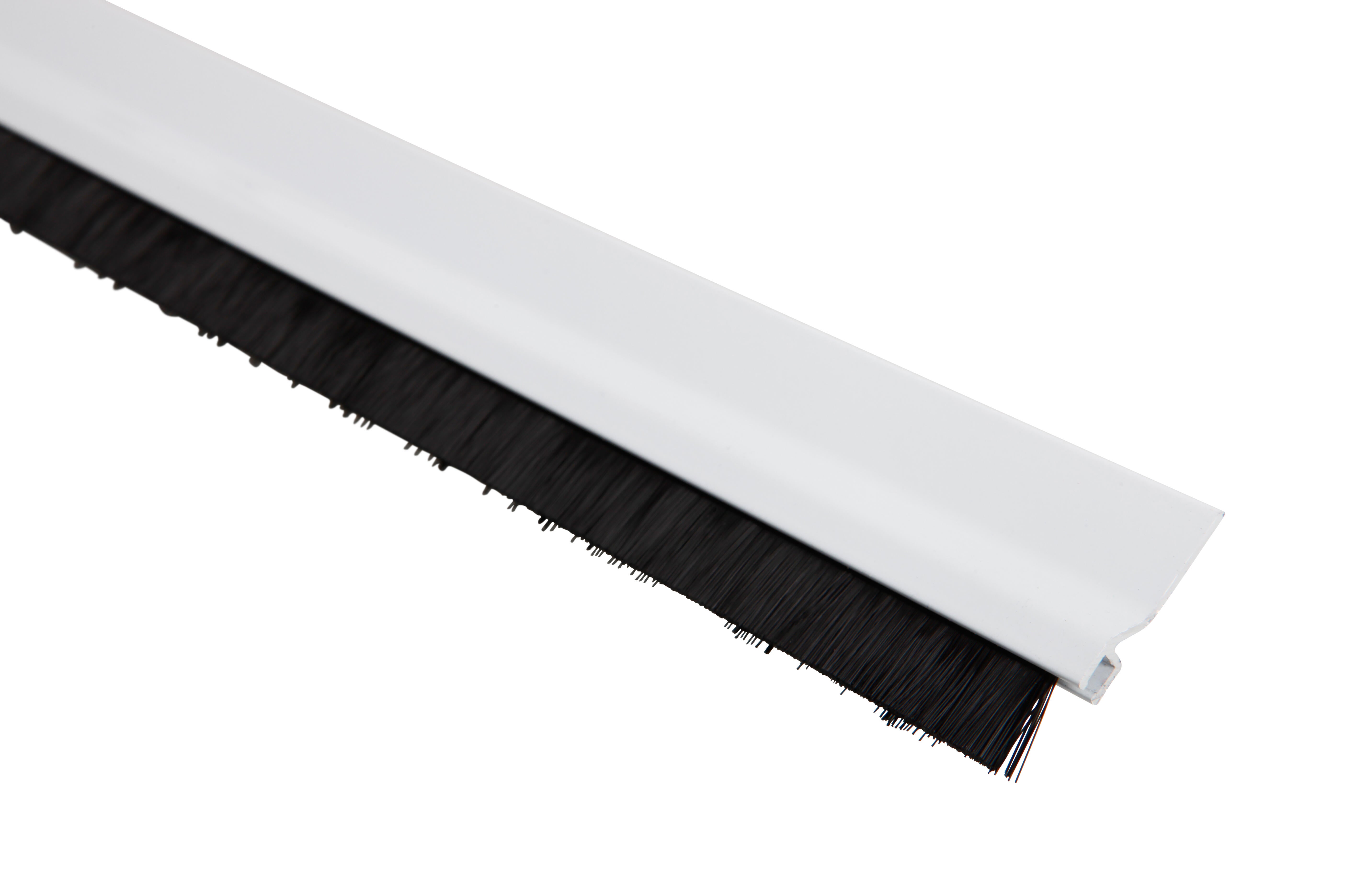 Burlete de puerta adhesivo interior BURCASA alu en color blanco, 10 mm de espesor x 4.5 cm de altura x 92 cm de longitud. Recortable. Tipo de instalación encolado. - 2