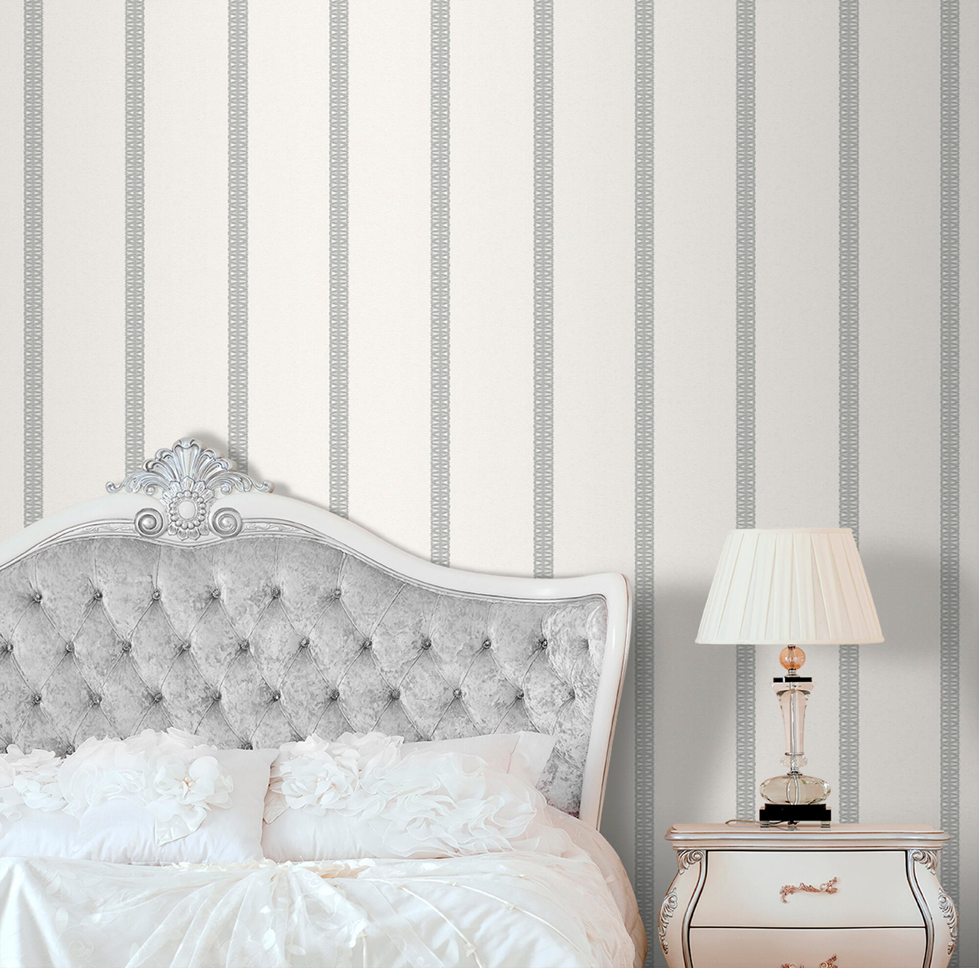 Papel pintado geométrico tnt 4008-2 stripe gris