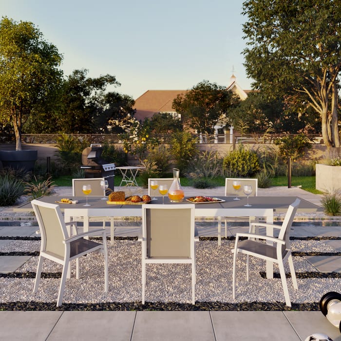 SILLA ALU LAS VEGAS C/BRAZ GRIS