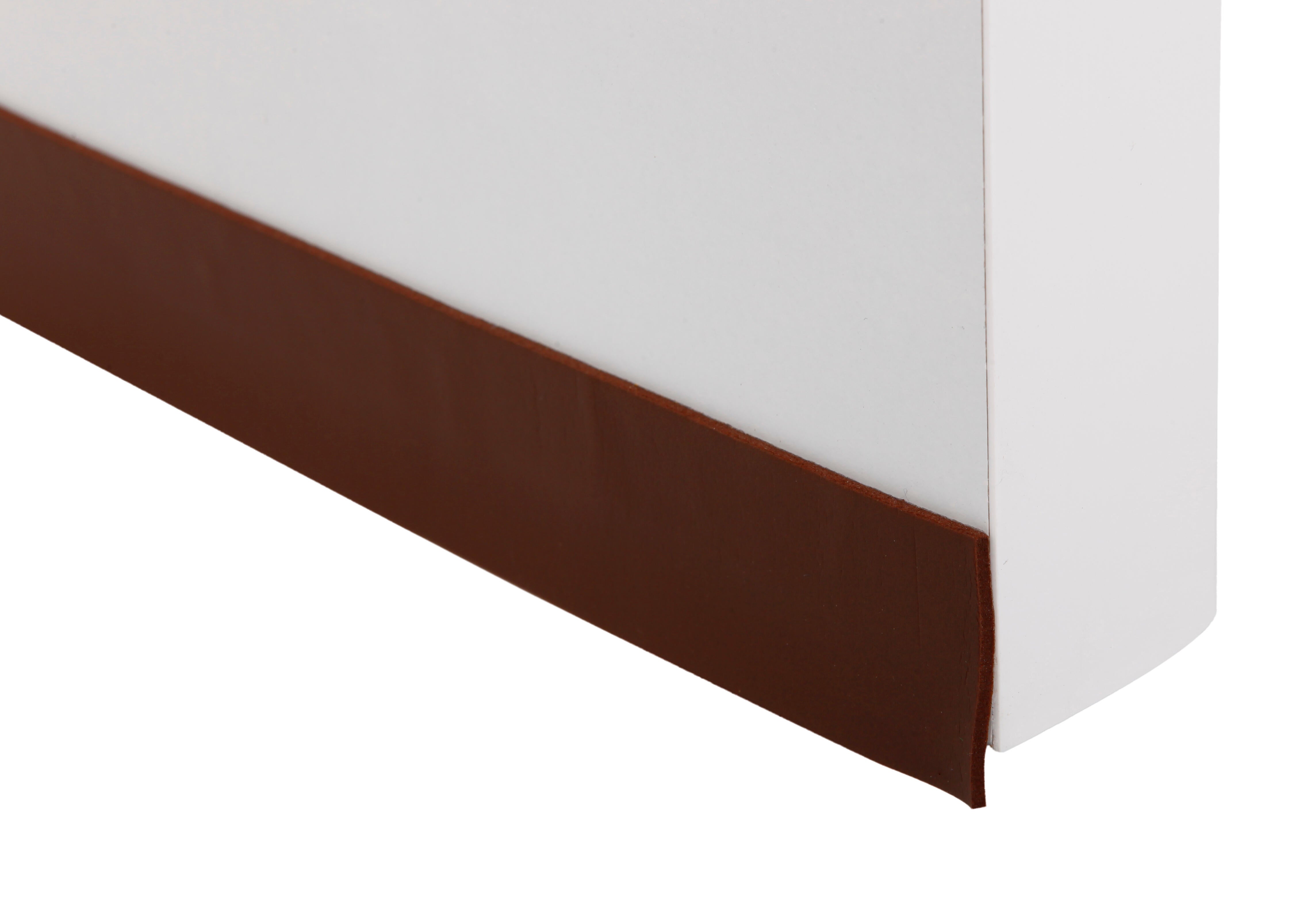 Burlete de puerta interior BURCASA pvc exp en color marrón, 3 mm de espesor x 4 cm de altura x 100 cm de longitud. Impide el paso del agua. Recortable. Tipo de instalación encolado. - 3