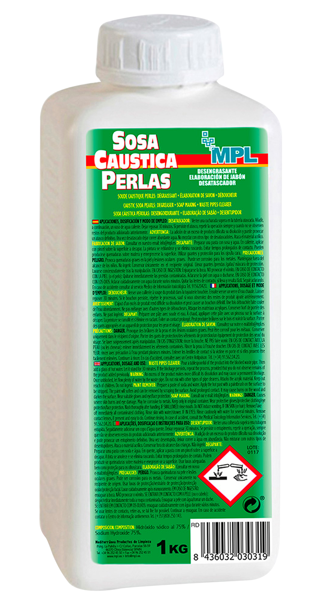 Sosa caústica en perlas MPL 1 kg