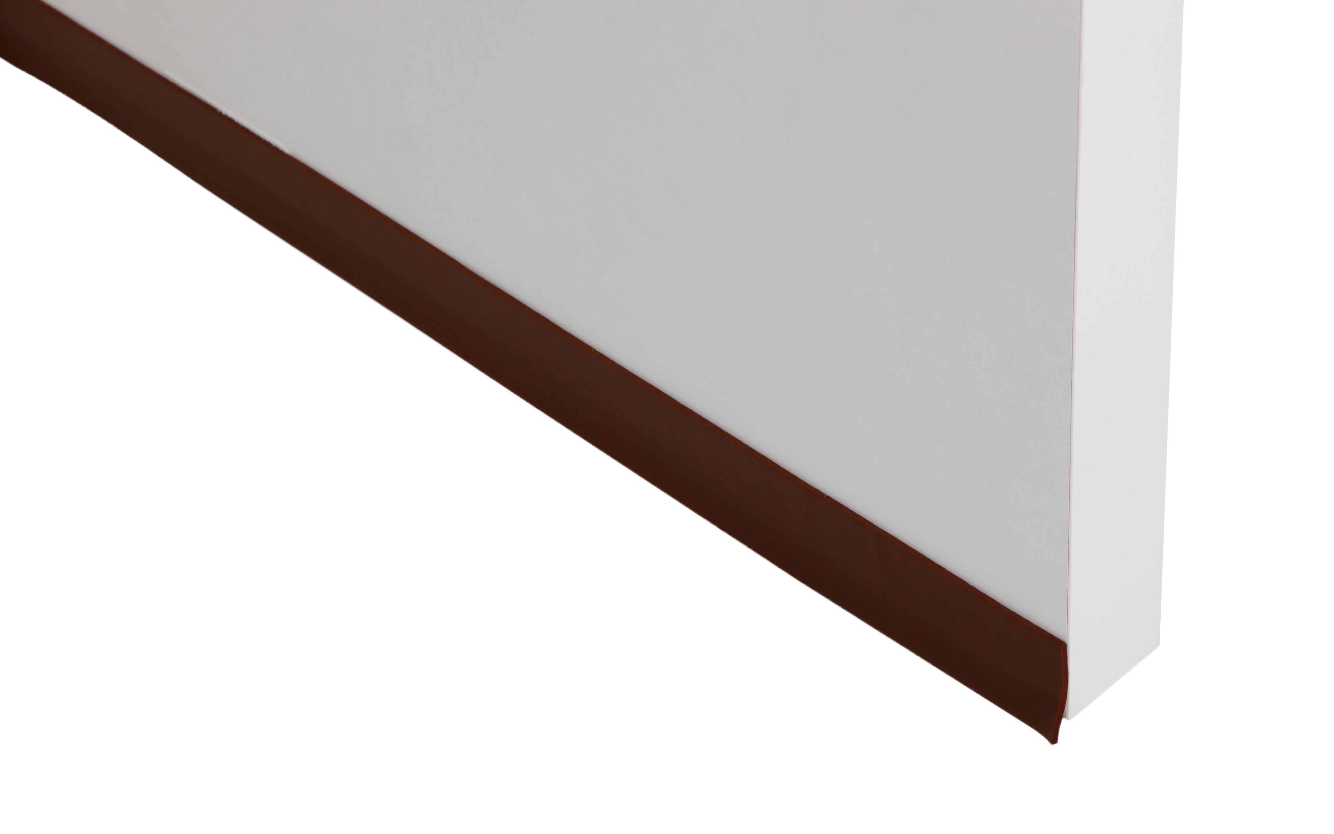 Burlete de puerta interior BURCASA pvc exp en color marrón, 3 mm de espesor x 4 cm de altura x 100 cm de longitud. Impide el paso del agua. Recortable. Tipo de instalación encolado. - 2