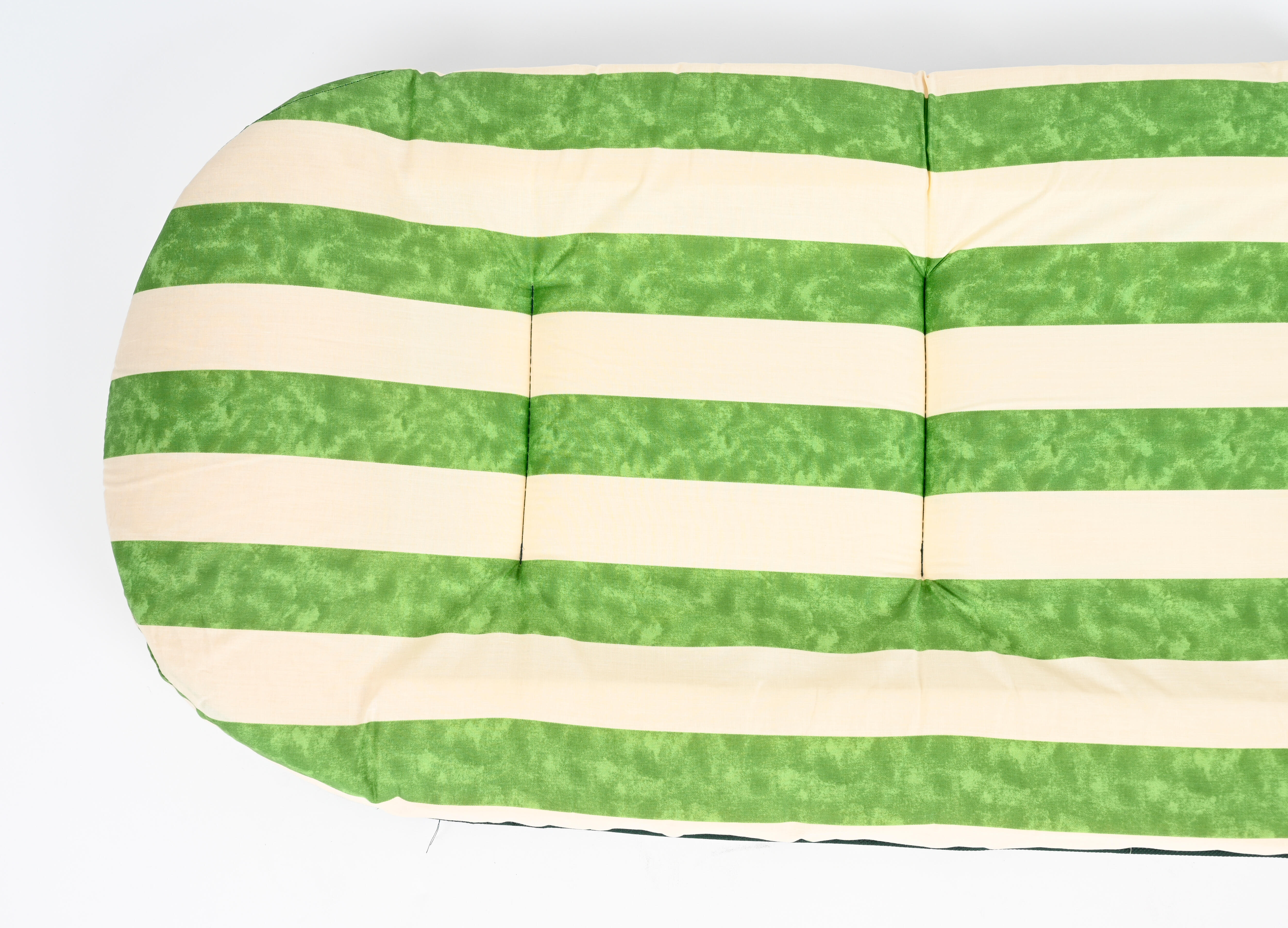 Cojín de exterior silla rayas verde 50x123 cm