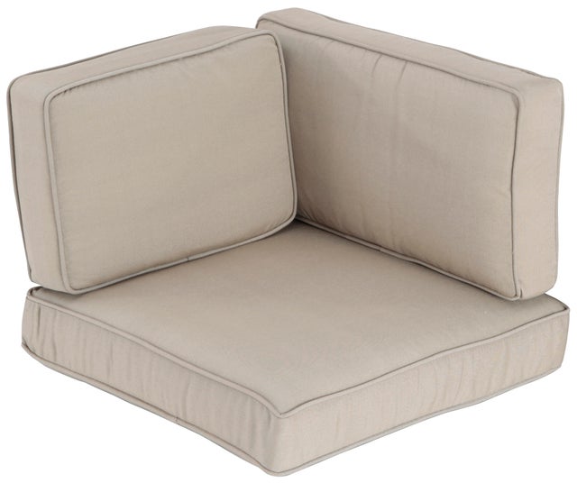 Cojín de exterior esquinero Jamaica crema 70x109 cm