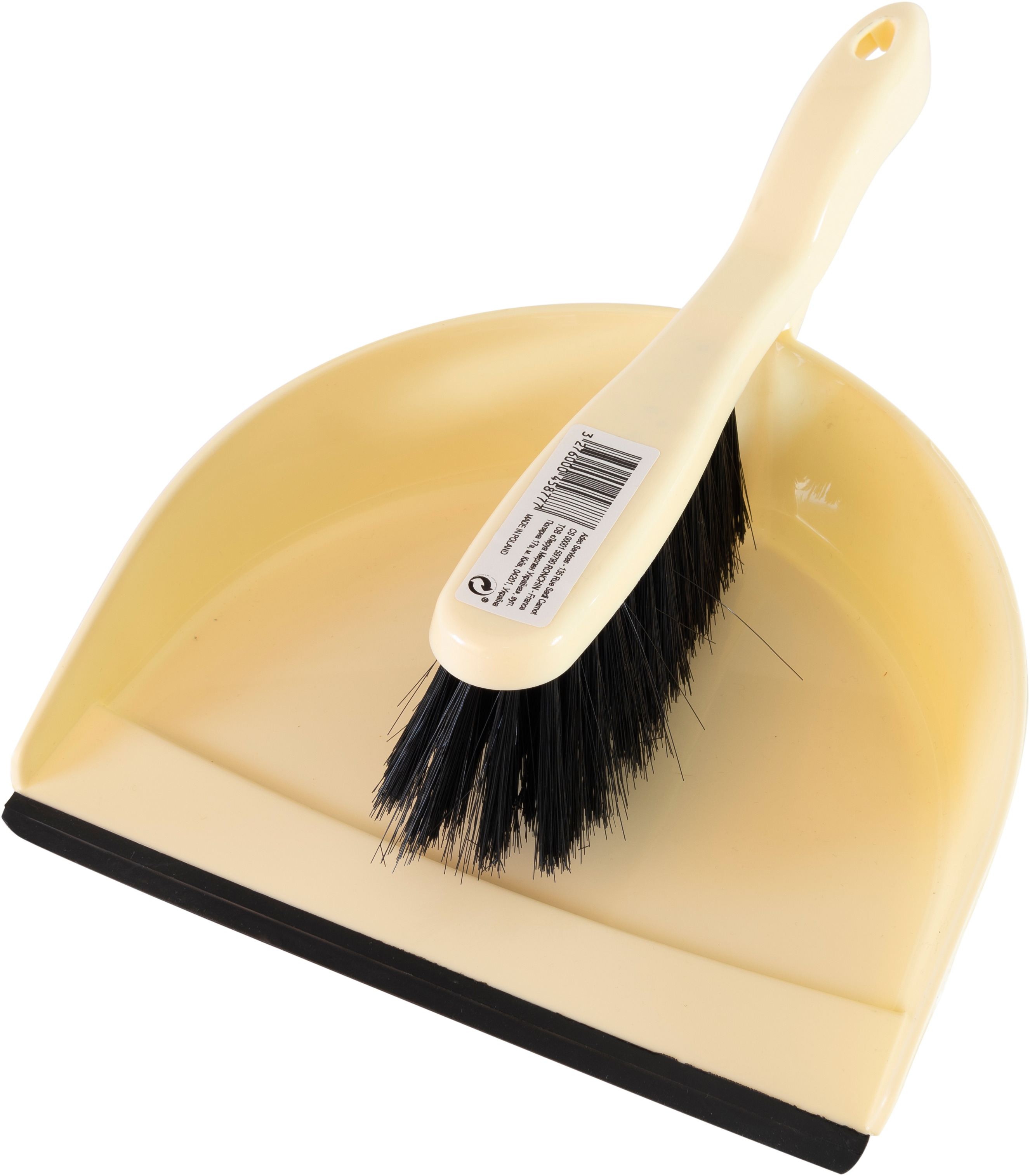 Recogedor con cepillo Plástico Beige - 2