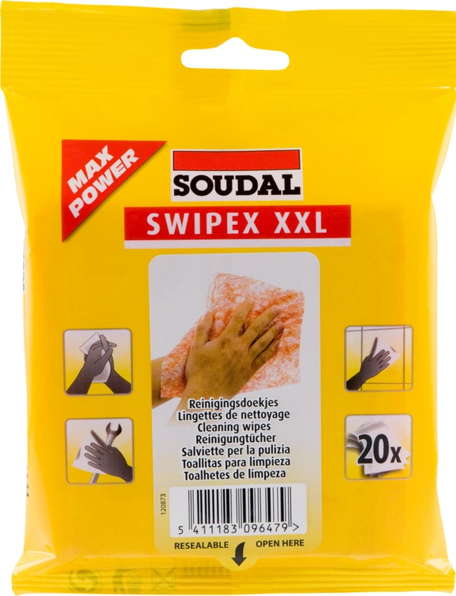 Toalhetes de limpeza tintas, silicones, colas 20x Soudal