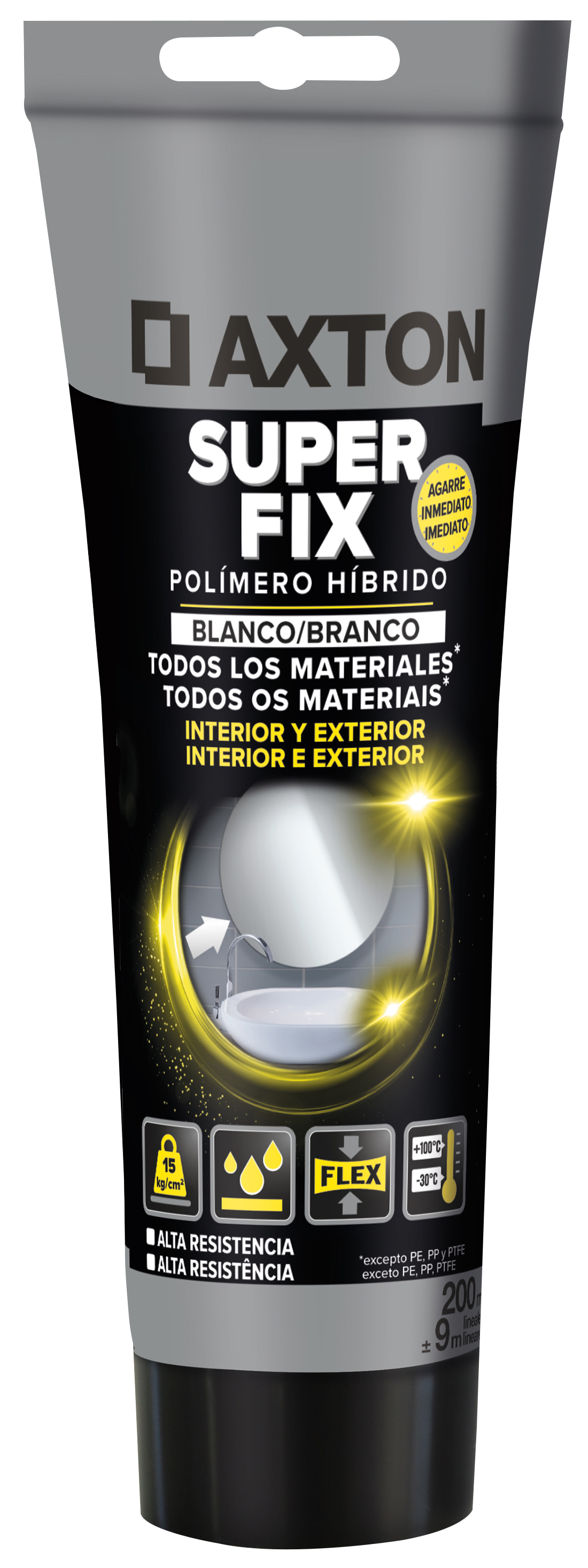 Adhesivo de montaje exterior polímero AXTON blanco 200ML | Leroy Merlin
