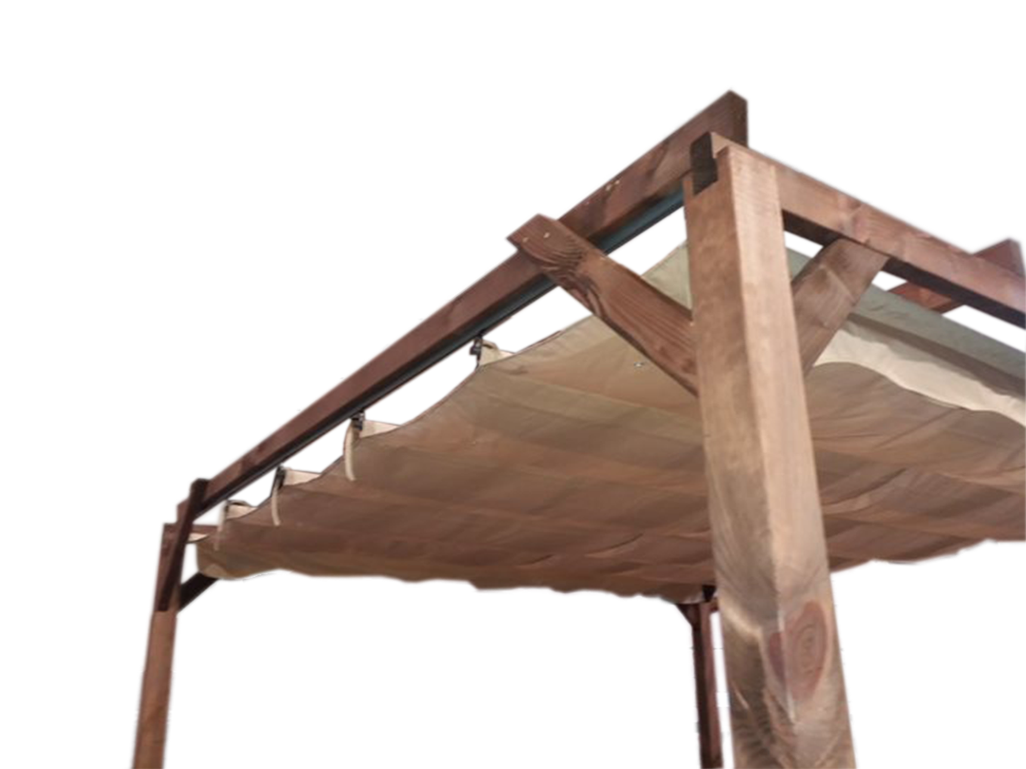 Pérgola de madera Navia beige de 300x300 cm - 4