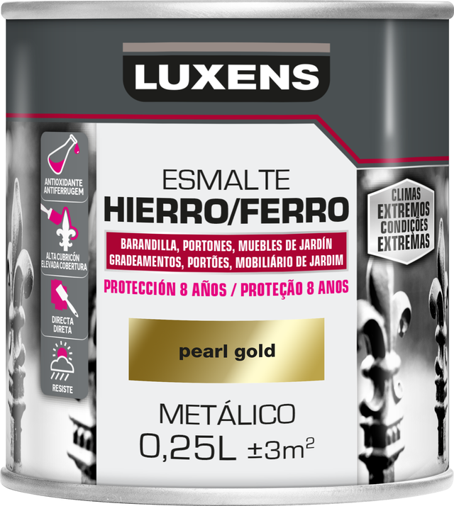 Esmalte Luxens antioxidante liso 8anos 0.25l gold
