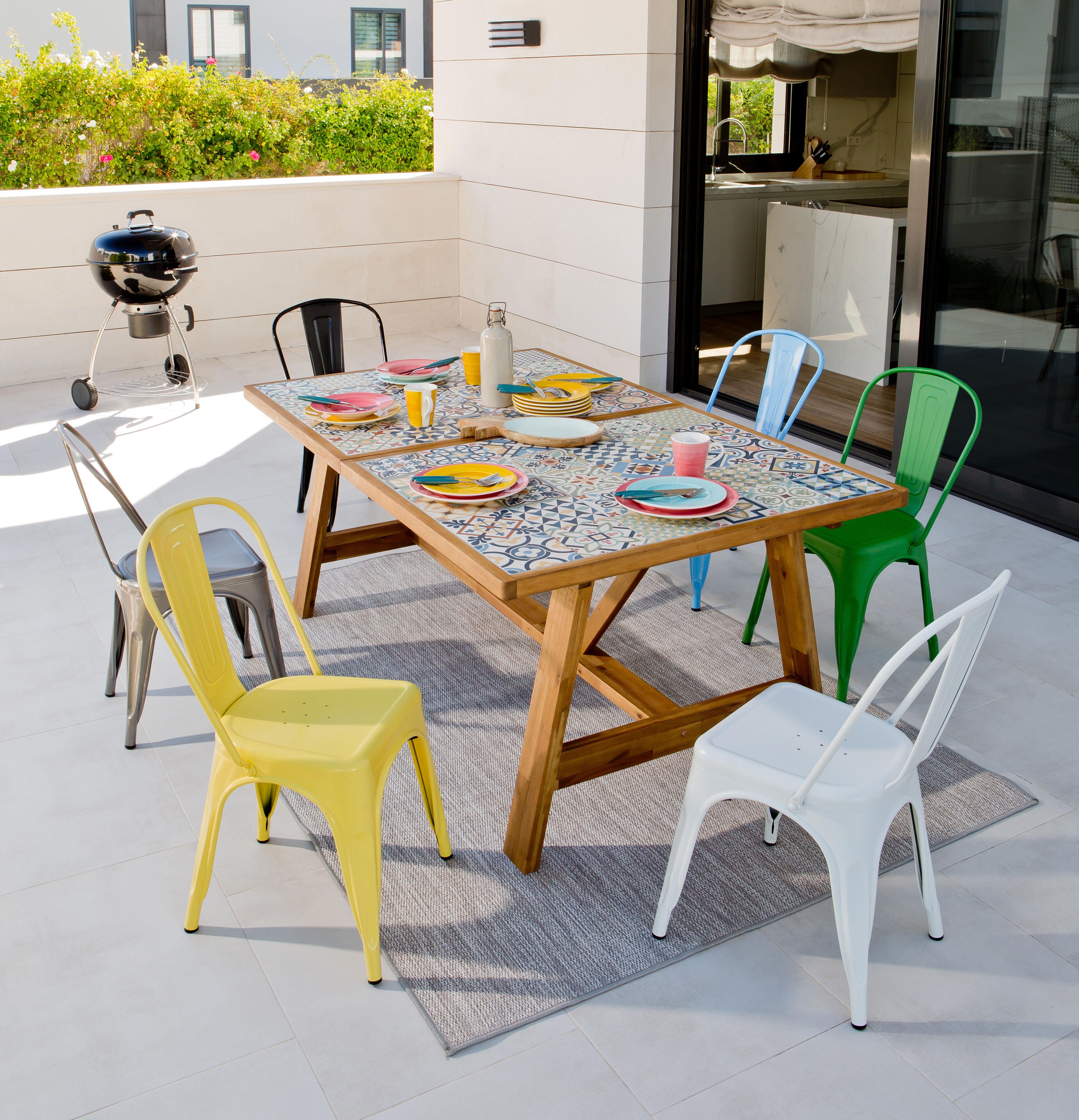 Silla de exterior de metal NATERIAL Soho amarillo - 5