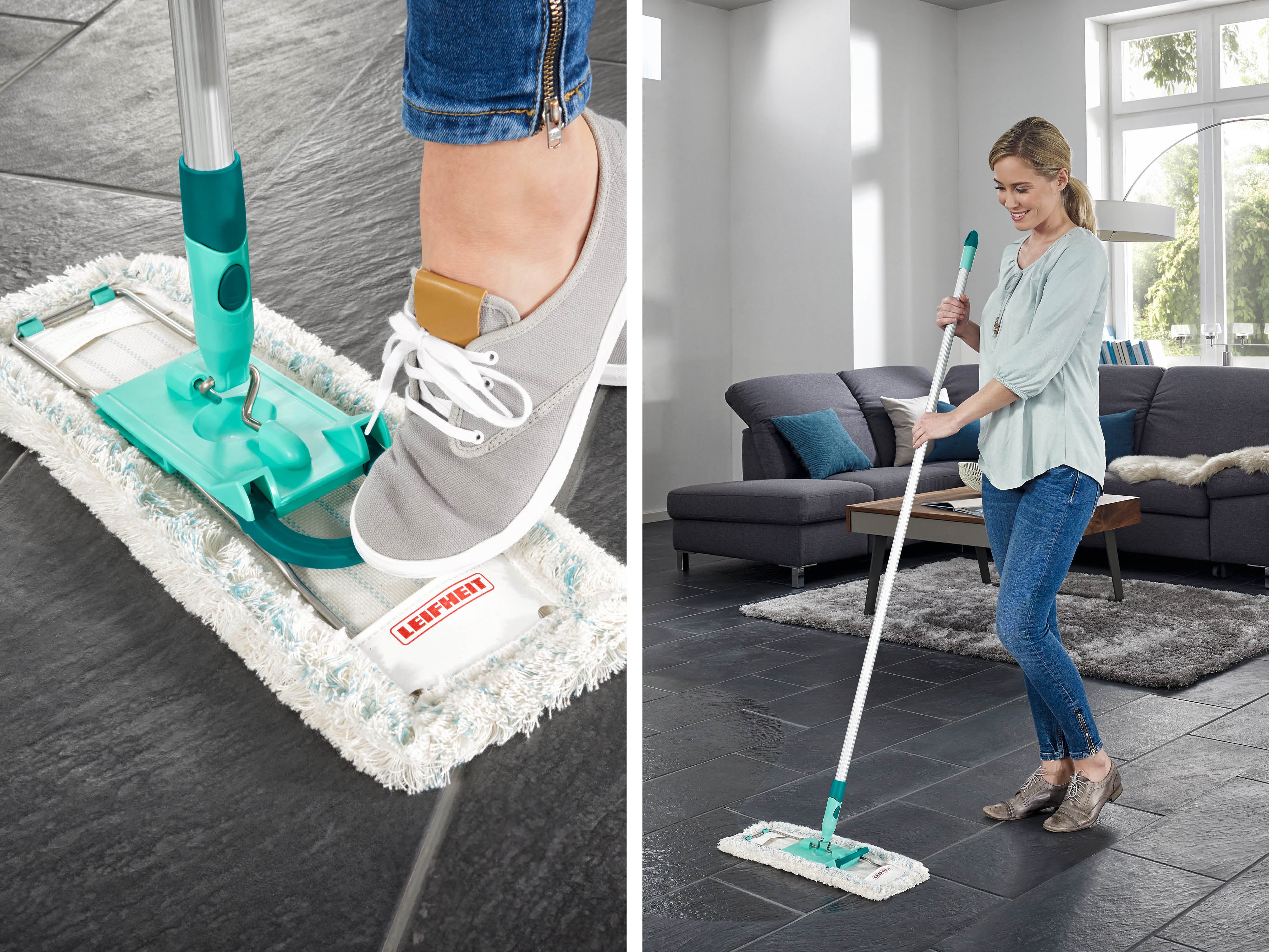 Mopa semi profissional XL micro duo aluminio LEIFHEIT - 3