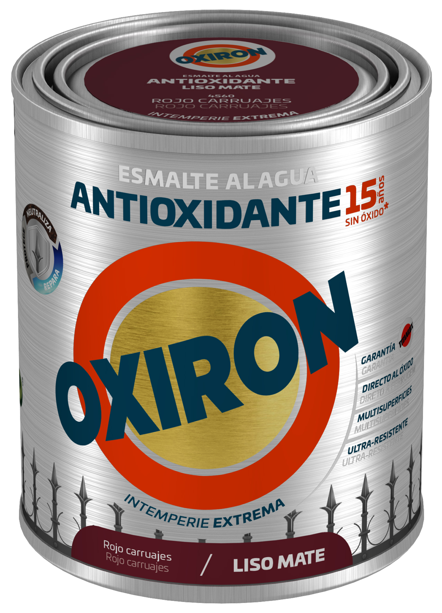 Pintura Oxiron Liso agua Mate 0,75L rojo carruaje - 2