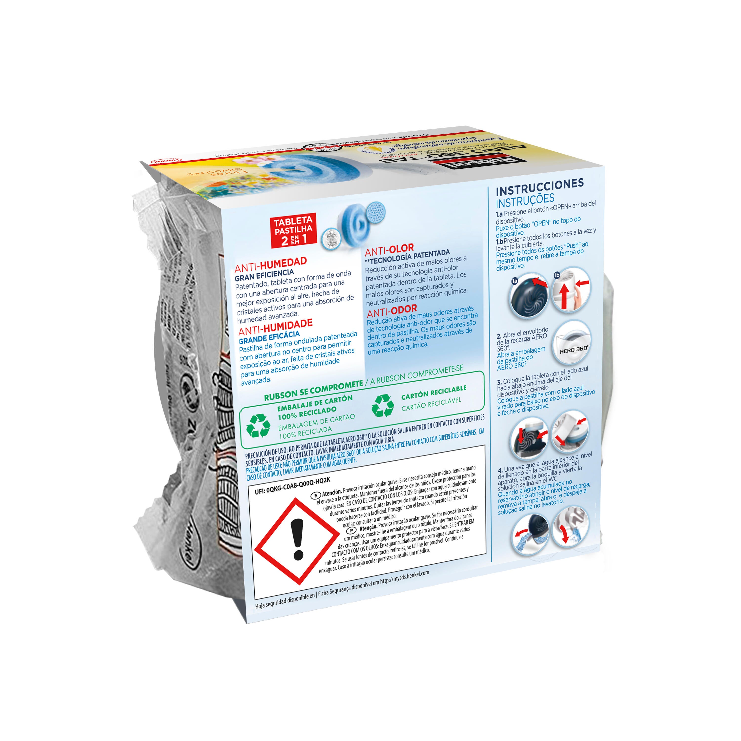 Recarga anti-humidade para Rubson Aero360º baunilha 450gr - 2