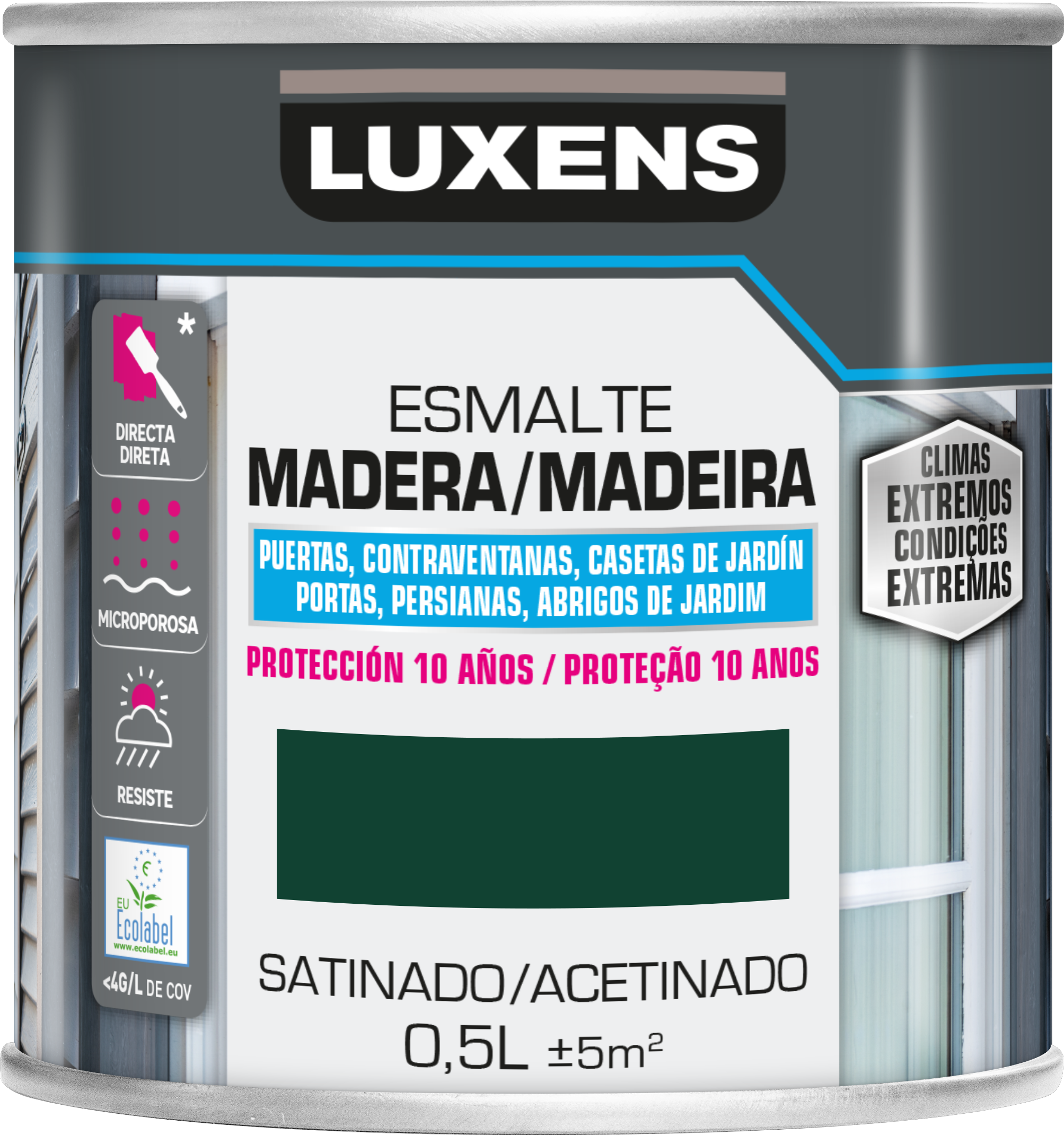Tinta madeira LUXENS ACETINADO LUX 10A 0.5L VERDE - 3
