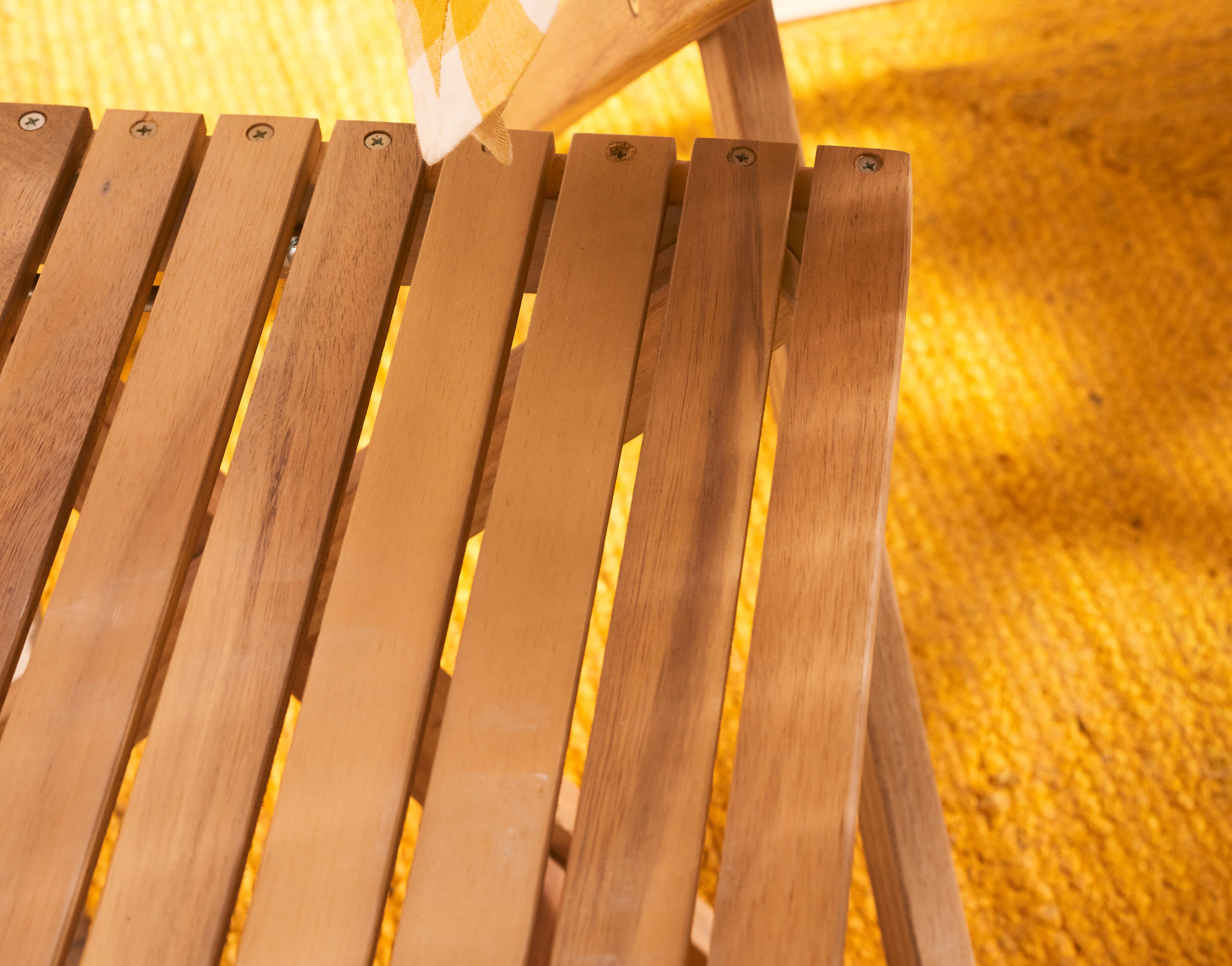 Mesa para balcón plegable de madera Solis de ø90x72 cm - 10