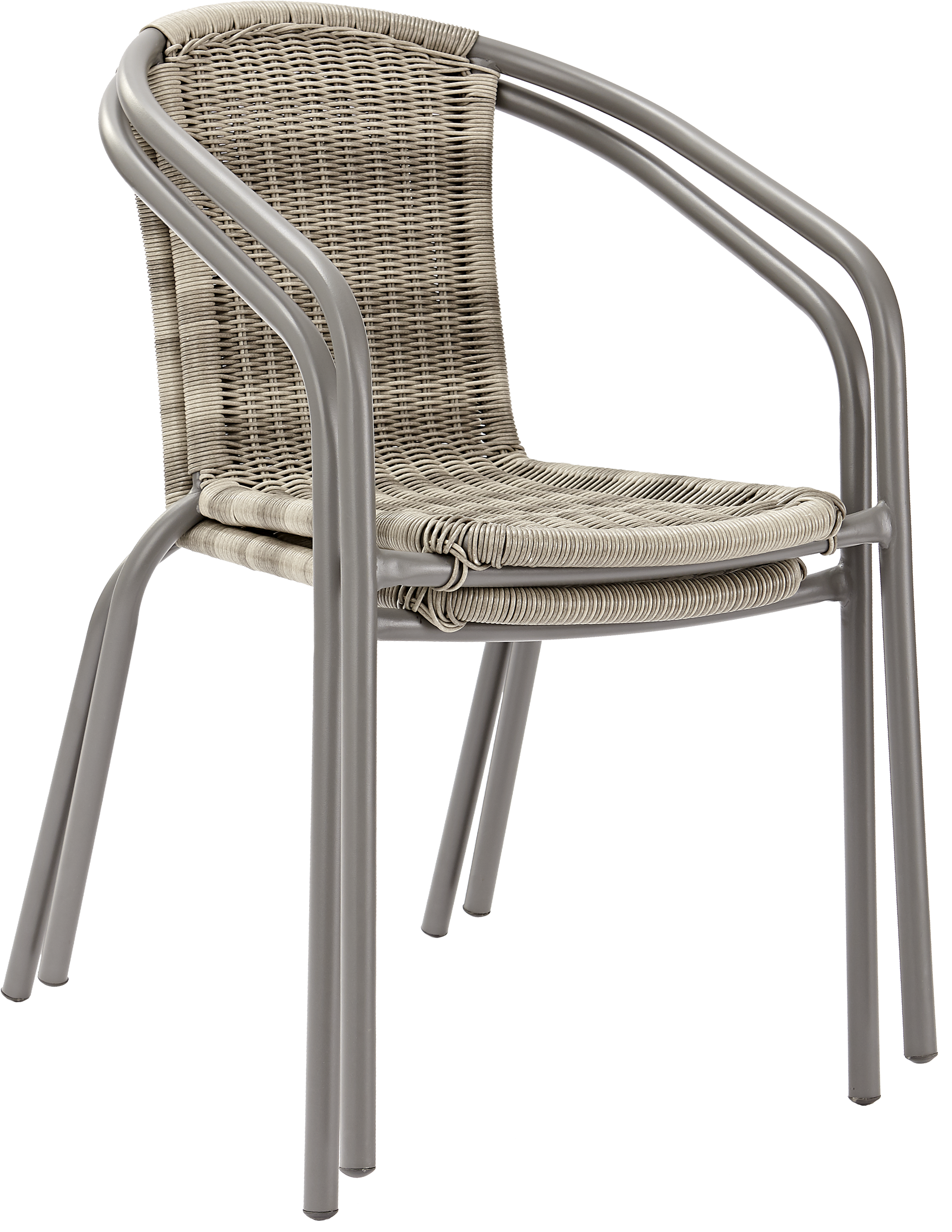 Cadeira de refeição empilhável em metal e rattan sintético Elia - 10