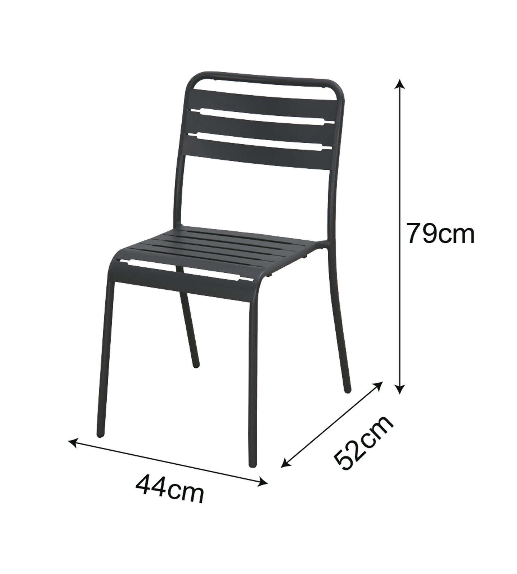 Silla de exterior de metal NATERIAL Café antracita - 2