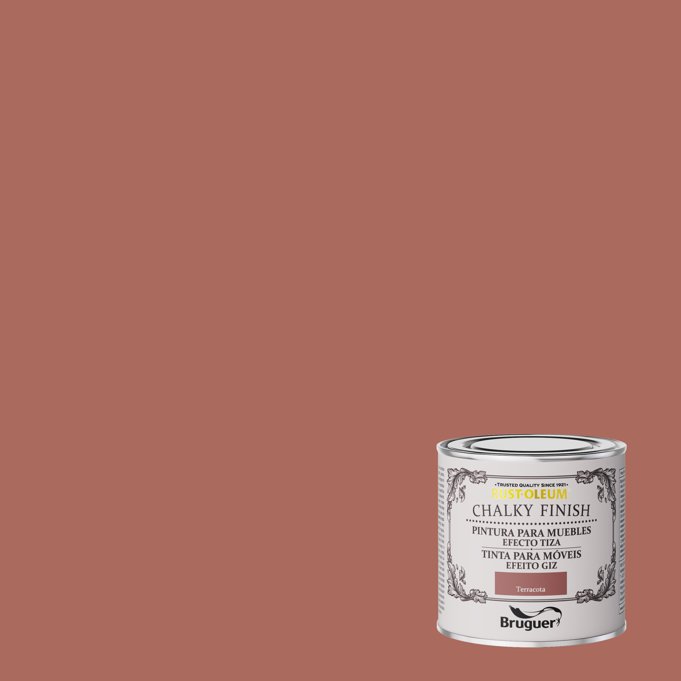 Pintura a la tiza chalky finish rust-oleum 125 ml terracota