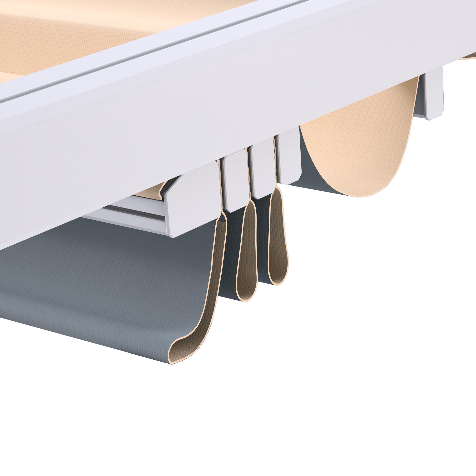 Pérgola tensada marsella 4x3 m blanca lona gris