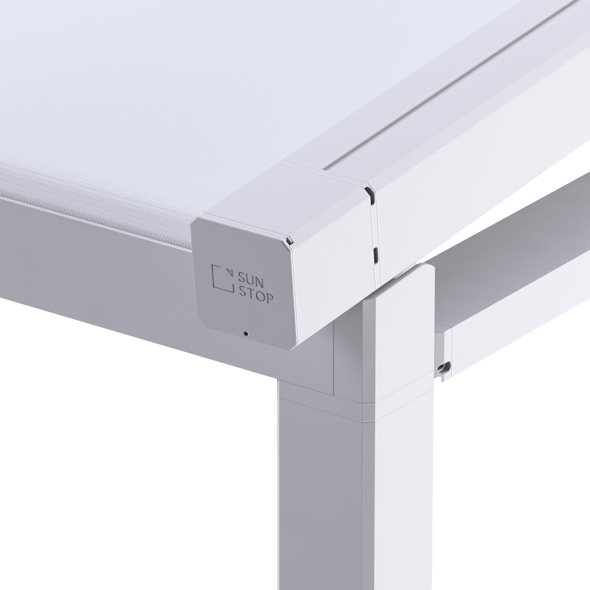 Pérgola tensada marsella 4x3 m blanca lona blanca