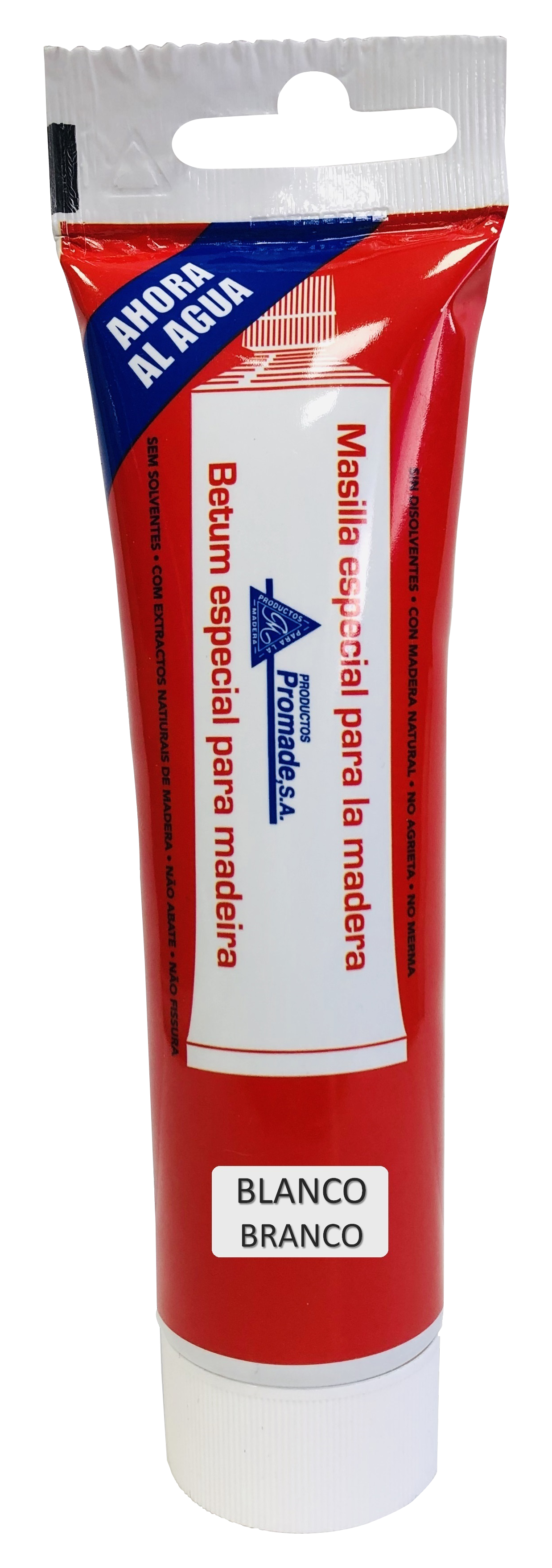 Masilla madera al agua promade 120 gr blanco