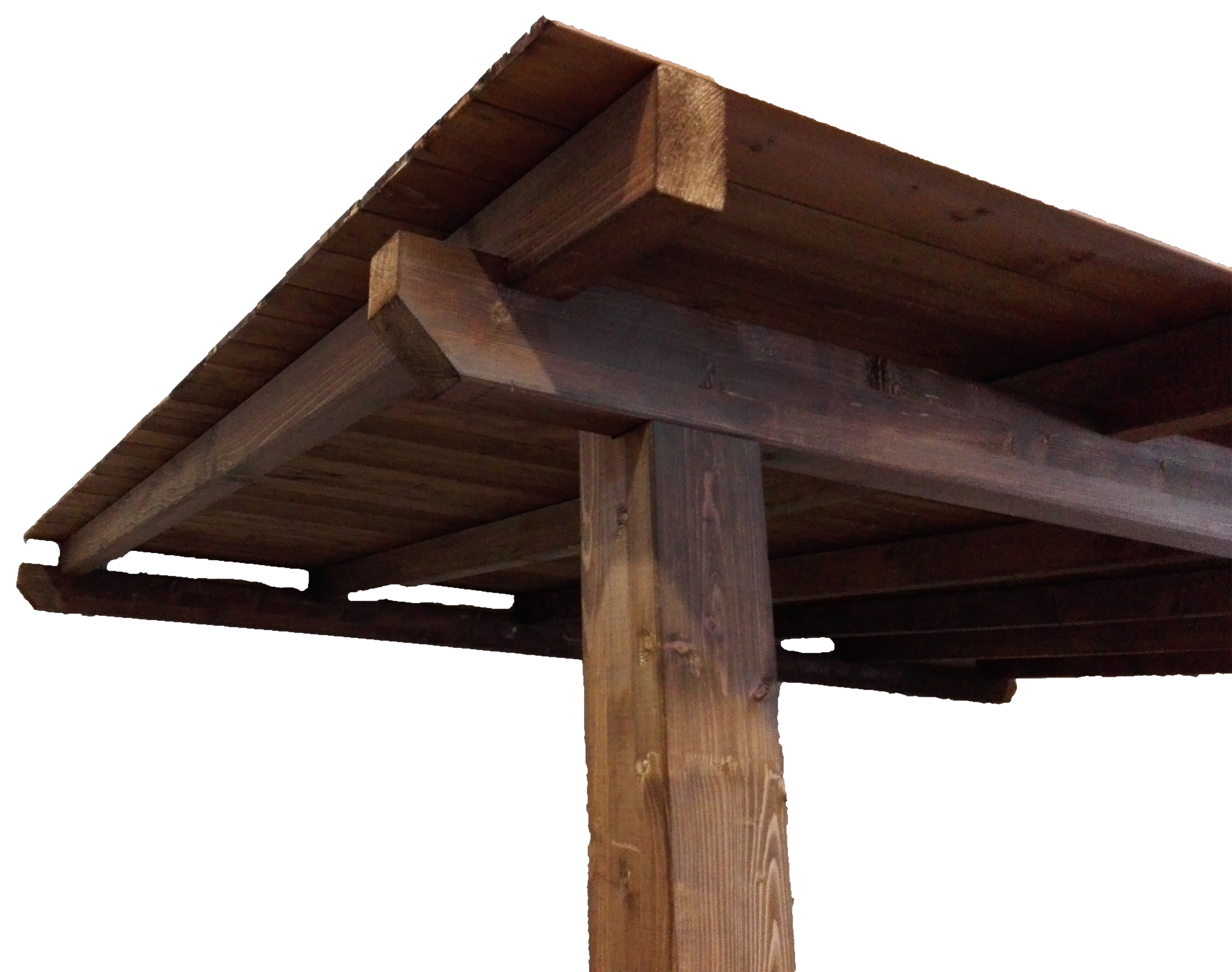 Marquesina de madera laminada Ordesa marrón 400 x 300 cm - 2