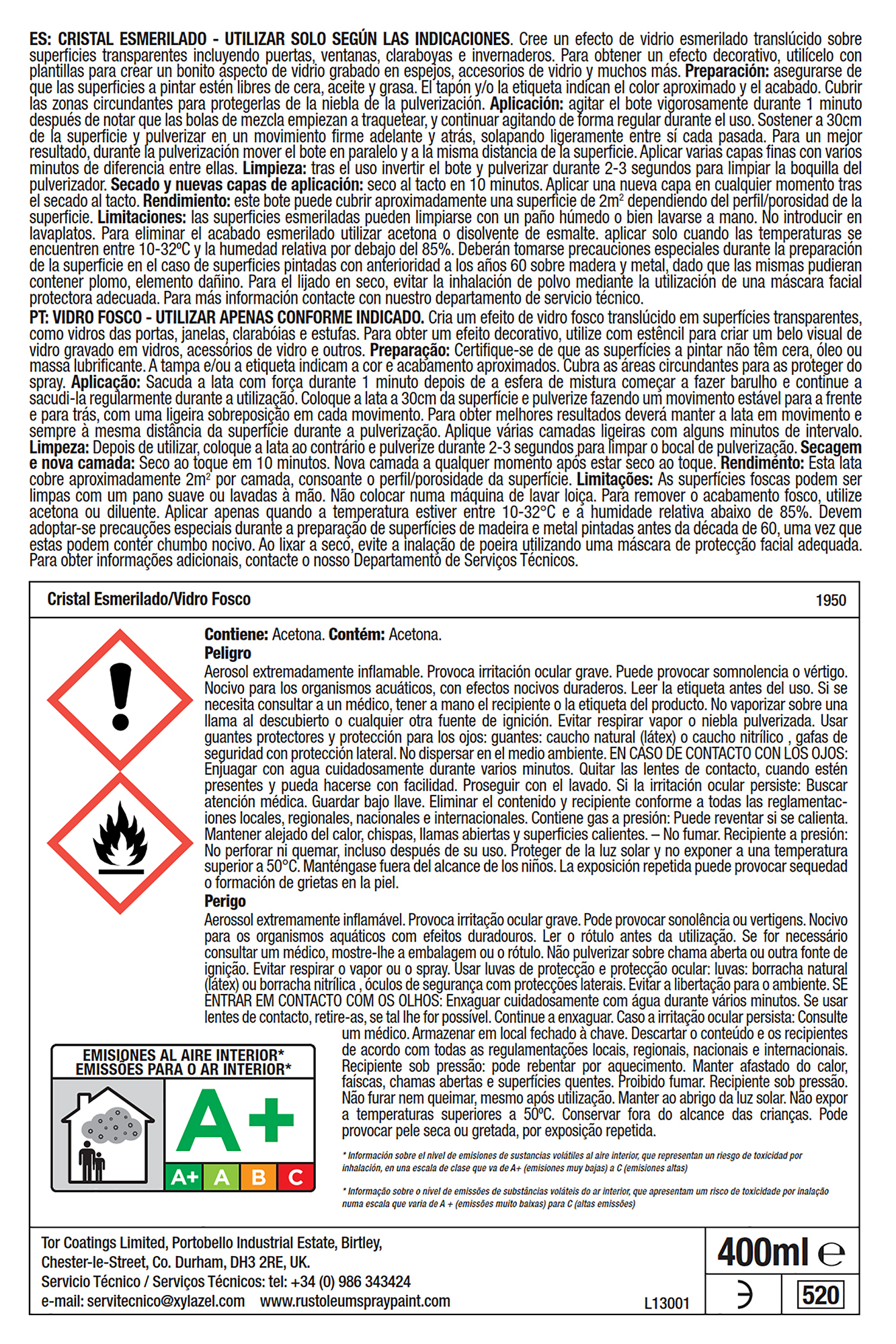 Spray para vidro mate Rust Oleum 400ml fosco - 3