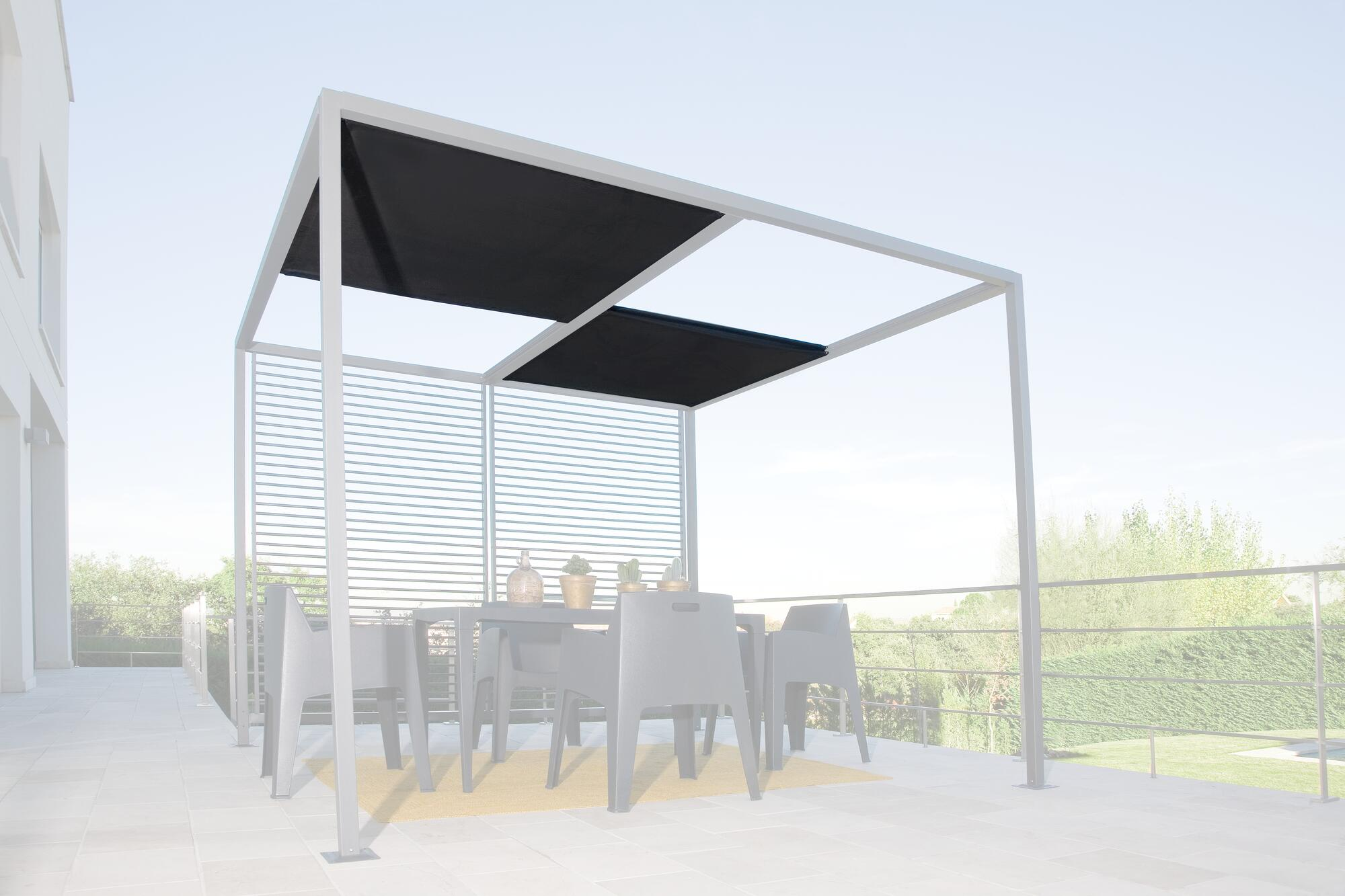 Toldo para pérgola baltimore negro 300x100 cm