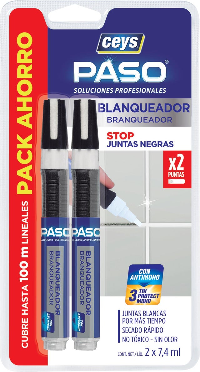 Pack 2 canetas branqueador juntas 2x 7,4ml Paso Ceys