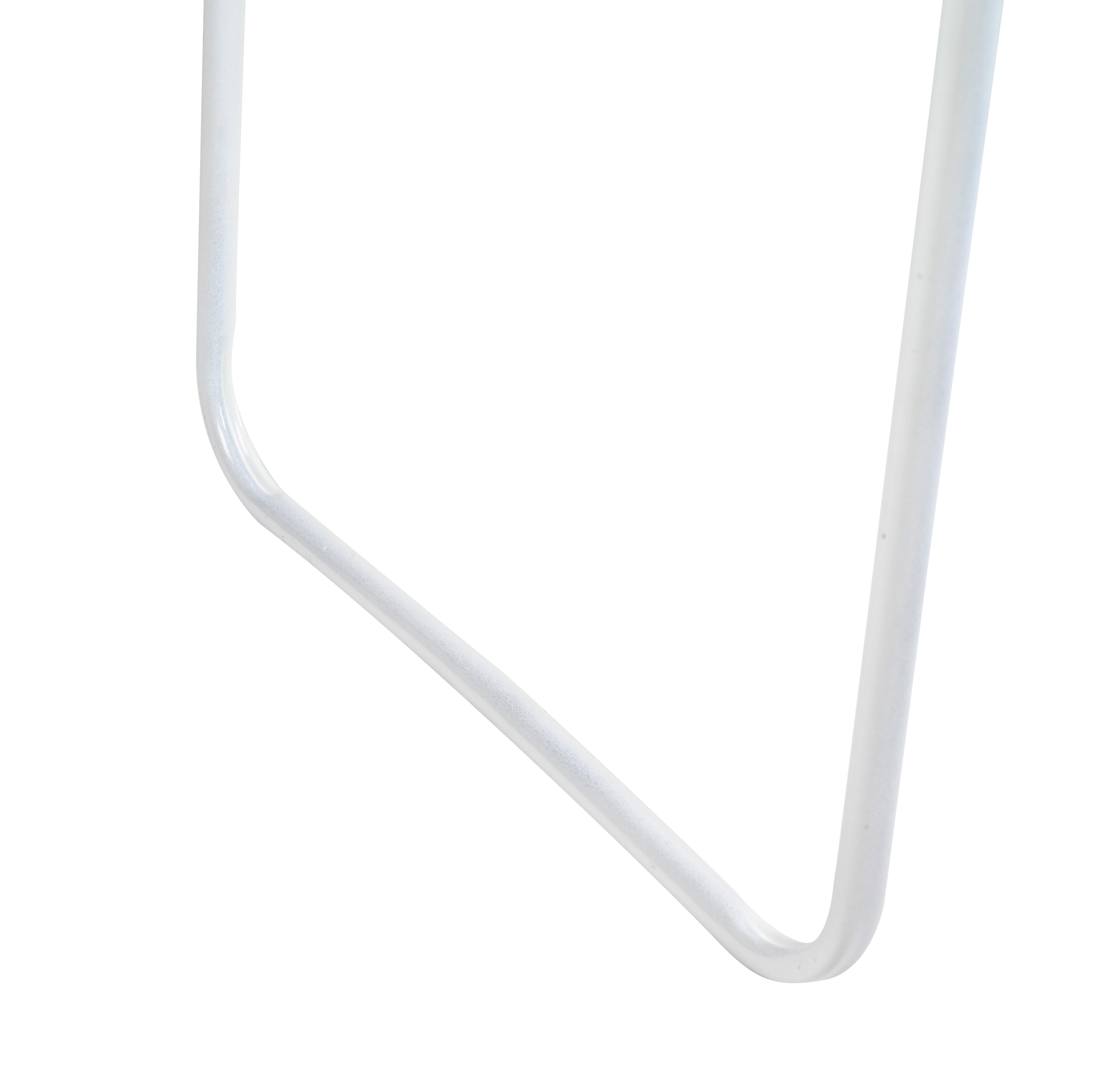 Mesa de jardín de comedor de acero Camping blanco de 80x70x60 cm - 2