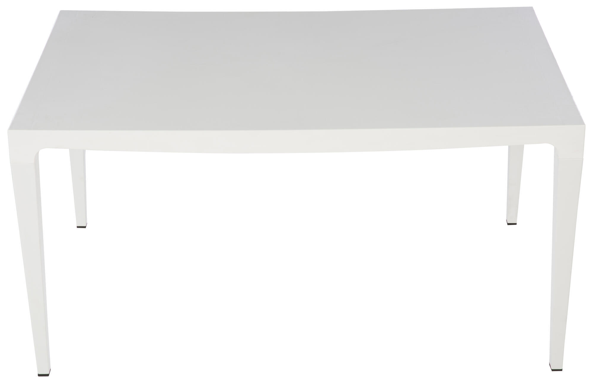 Mesa de jardín de comedor de polipropileno Máster blanco de 140x75x80 cm - 3