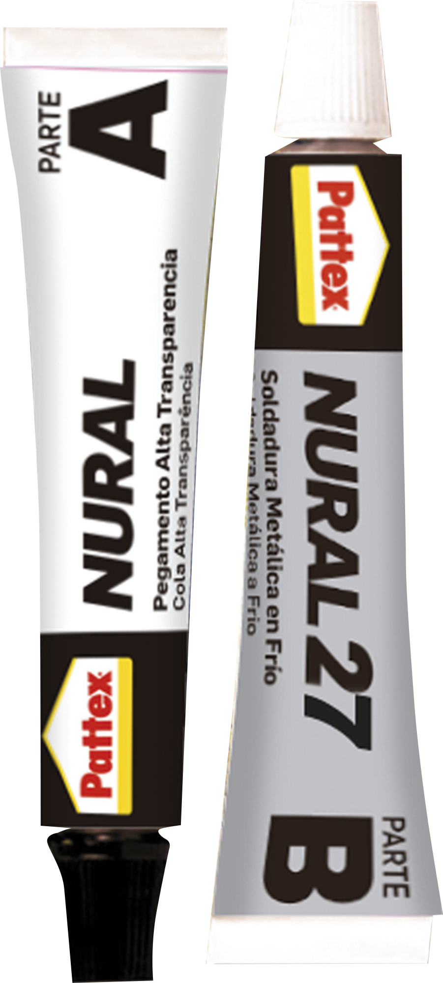 Cola PATTEX Nural 27 2 x 11 ml gris para aluminio, aplicación con espátula, bi componente para mezclar, resistente a la intemperie, impermeable,  resistente a las vibraciones, se puede pintar. Para pegar y reparar un material roto. - 6
