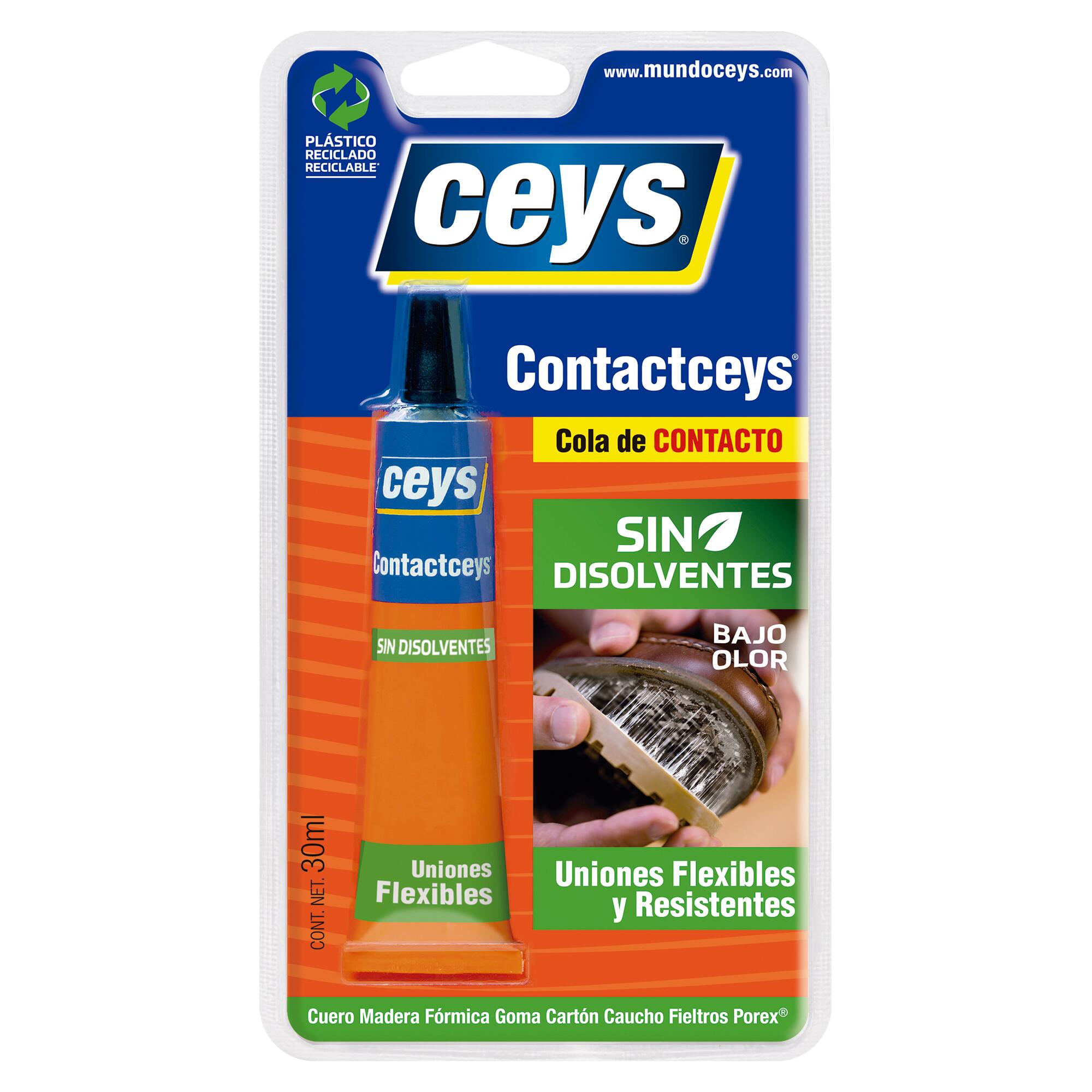 Cola de contacto CONTACTCEYS 30 ml amarillo para cuero, goma elástica. Para unir materiales. - 2