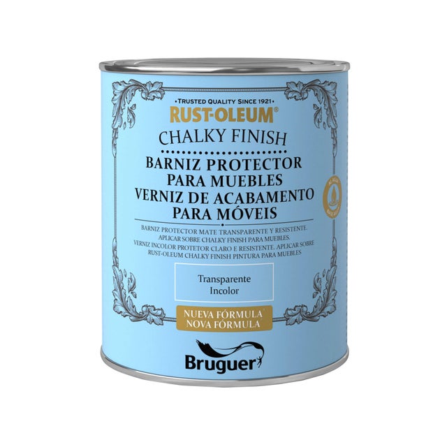 Barniz al agua para muebles CHALKY FINISH RUST-OLEUM 750ml transparente