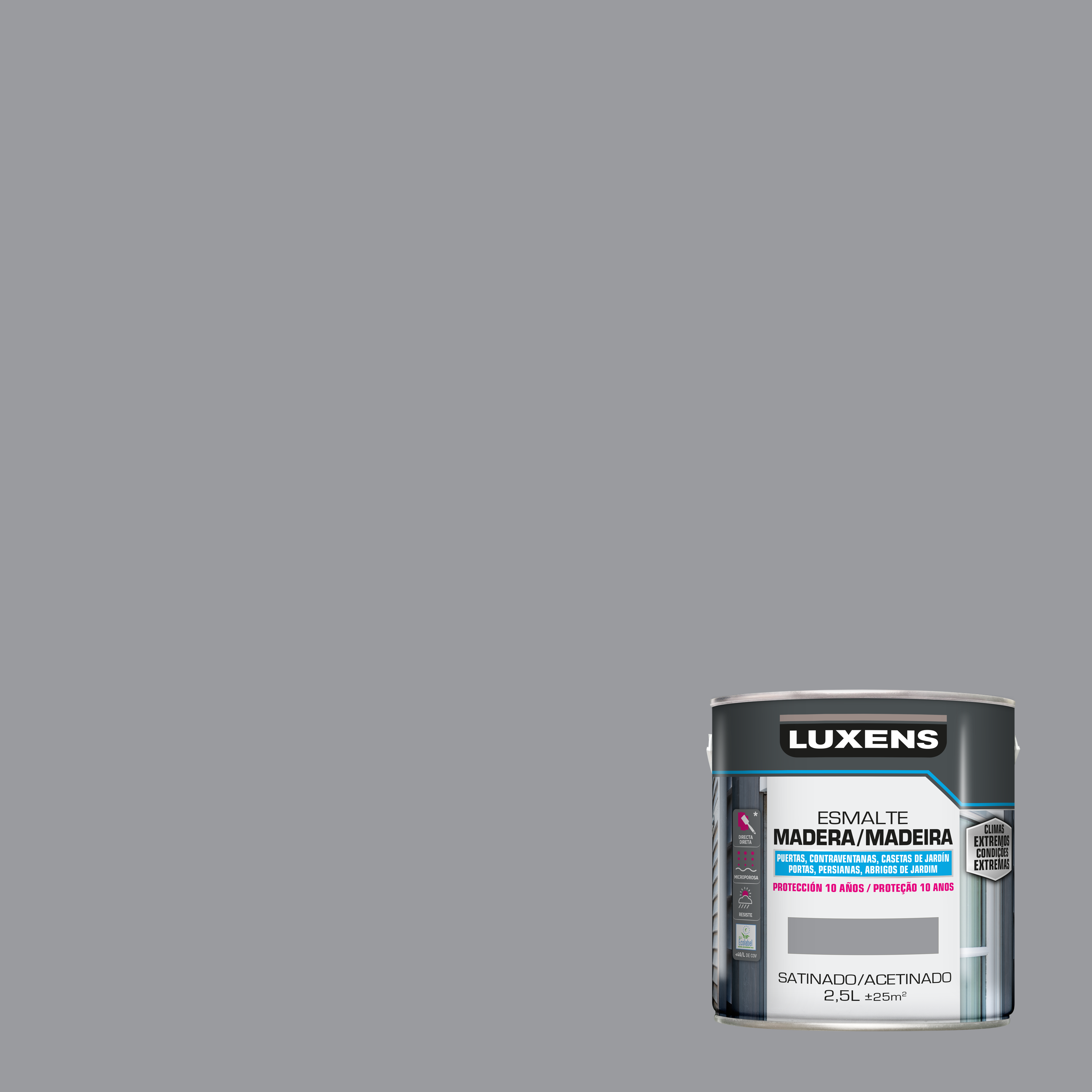 Pintura madera satinado al agua luxens 2.5 l granito 3