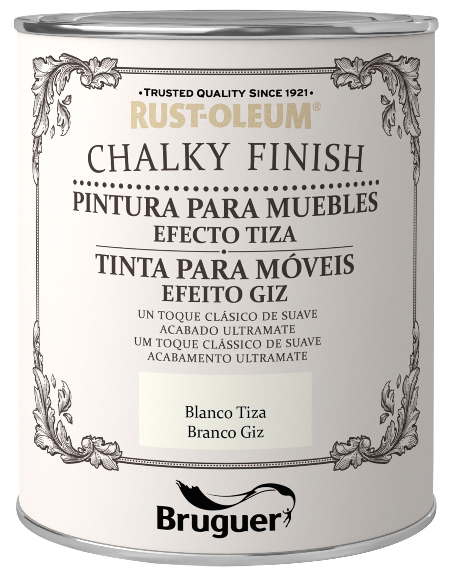 Tinta chalky mate profundo para móveis 0.75L branco giz - 2