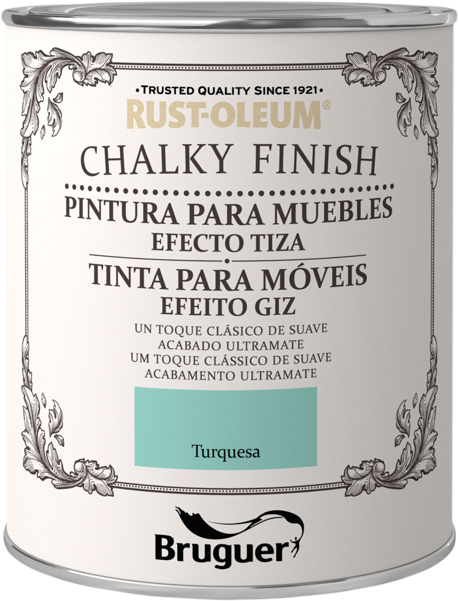 Tinta para móveis CHALKY PAINT 0.75L TURQUESA Rust-Oleum - 2