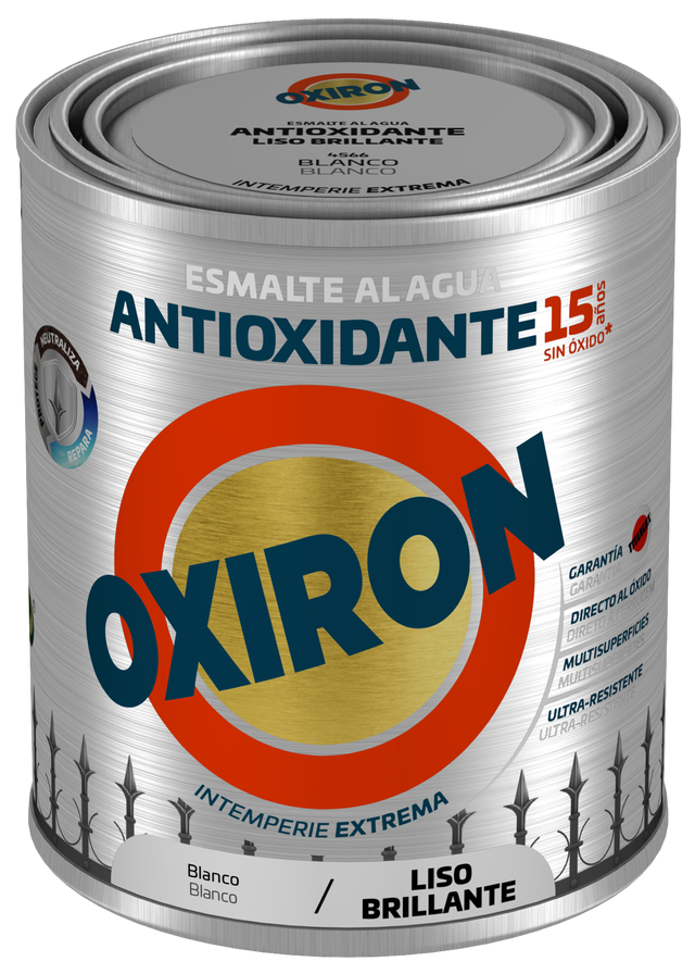 Esmalte anti ferrugem ÁGUA BRILHANTE BRANCO OXIRON 0.75L