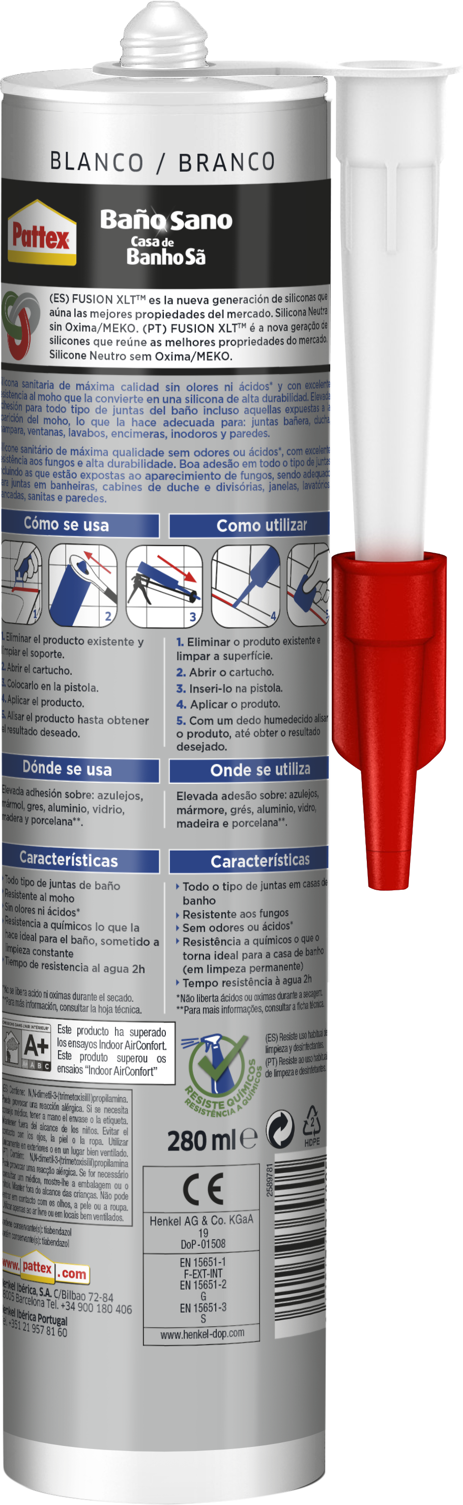 Silicona NMM FUSION 280 ml Blanco - 3
