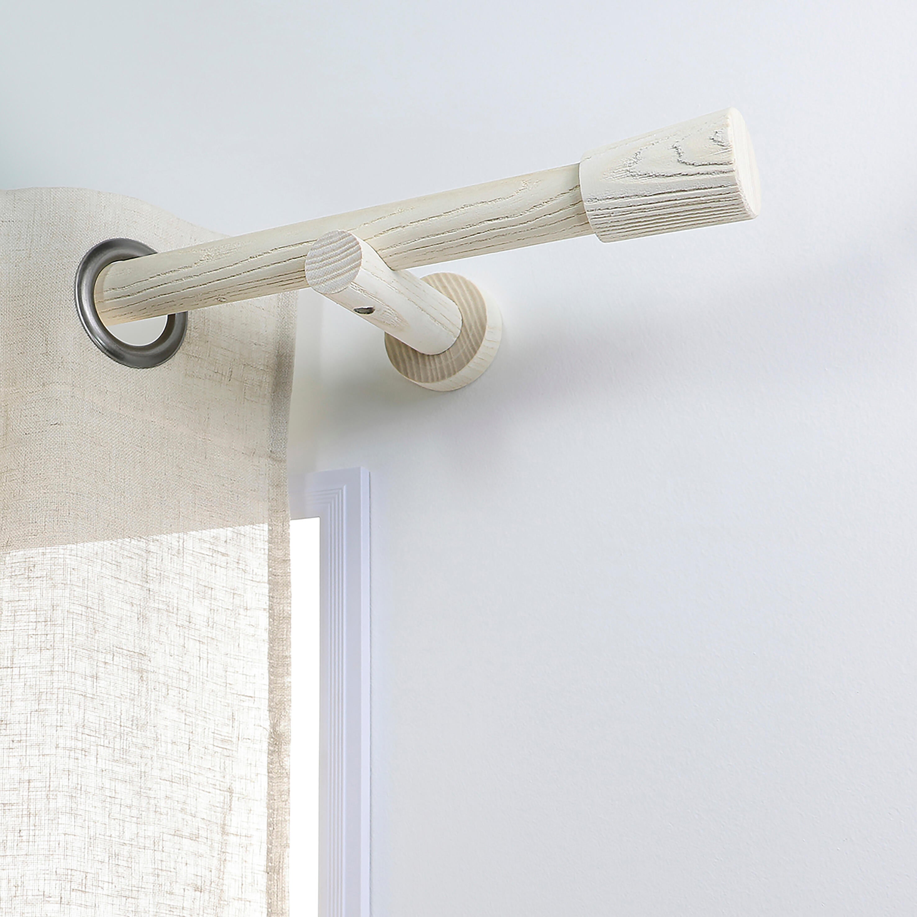 2 Terminales para barra de cortina Cilindro Bohème MOBOIS madera para barra diámetro 28 mm - 3