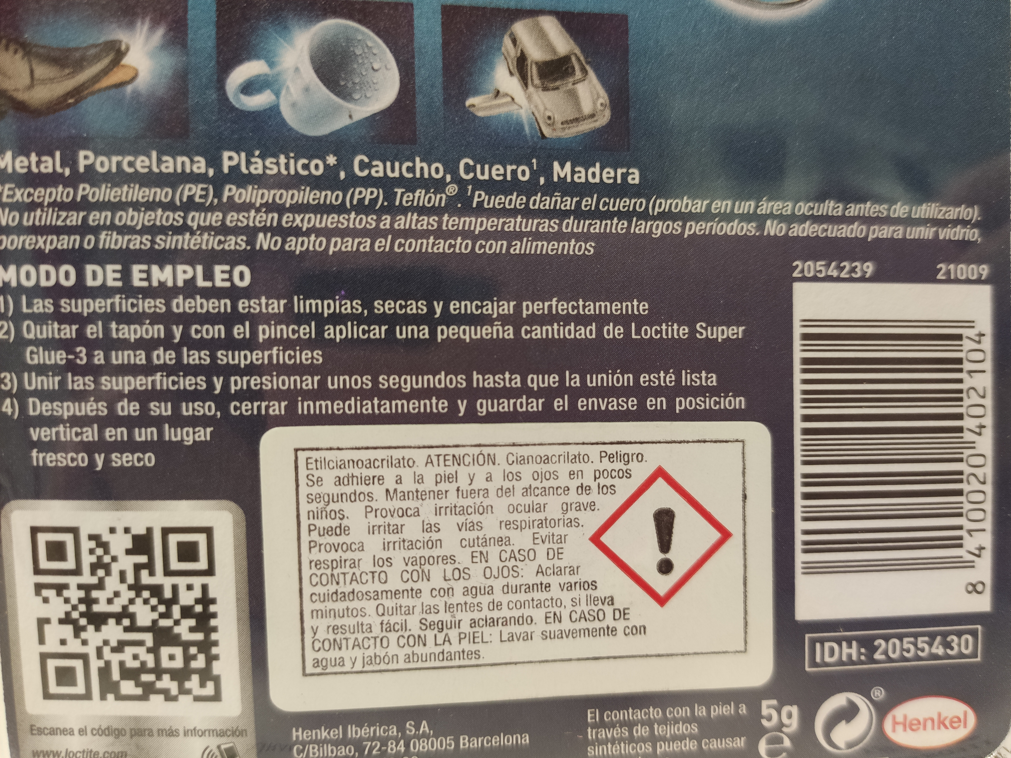 Super cola 3 UNIVERSAL LÍQUIDA PINCEL LOCTITE 5GR - 15