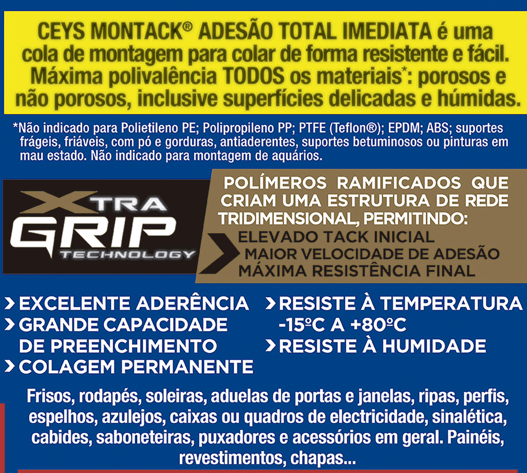 Adhesivo de montaje CEYS Montack Express Plus 190 gr blanco para mármol, ladrillo, cerámica, resiste al agua y a las torsiones. Para fijar un material a una superficie. - 5