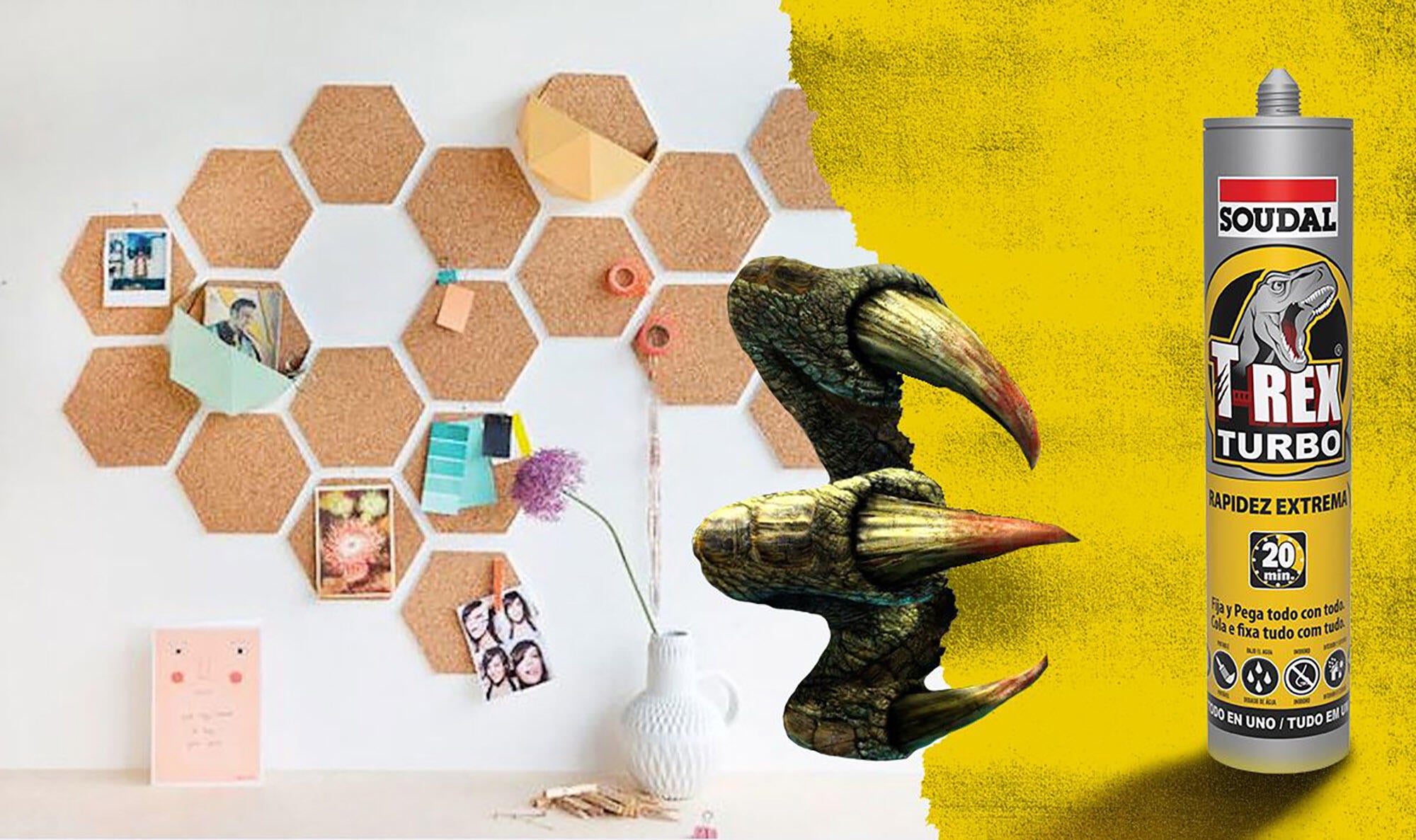 Cola e veda rapidez extrema 290 ml branco T-rex turbo - 8