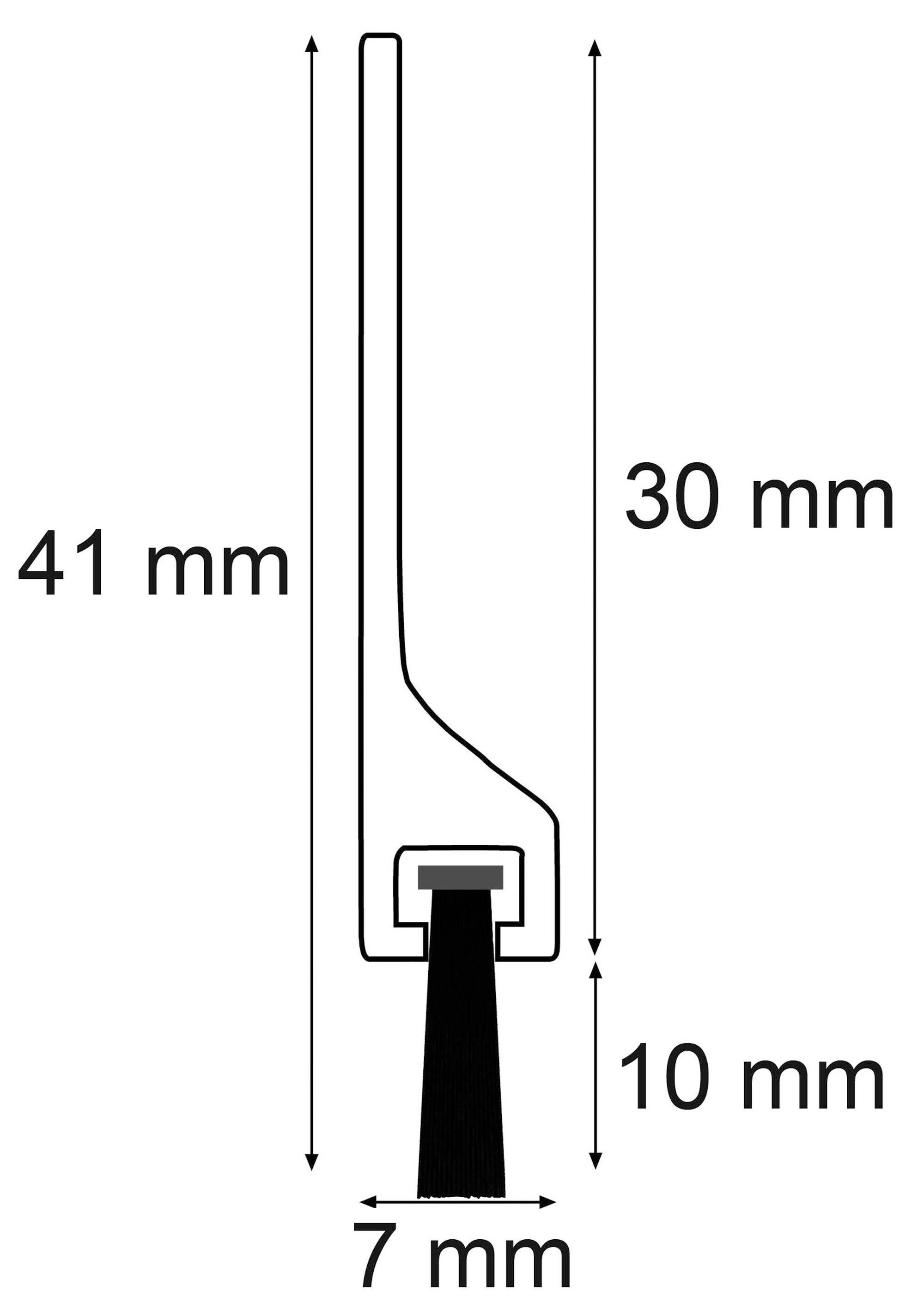 Burlete de puerta interior BURCASA PVC en color blanco, 8 mm de espesor x 3.8 cm de altura x 100 cm de longitud. Perfil junta universal. Recortable. Tipo de instalación encolado. - 3