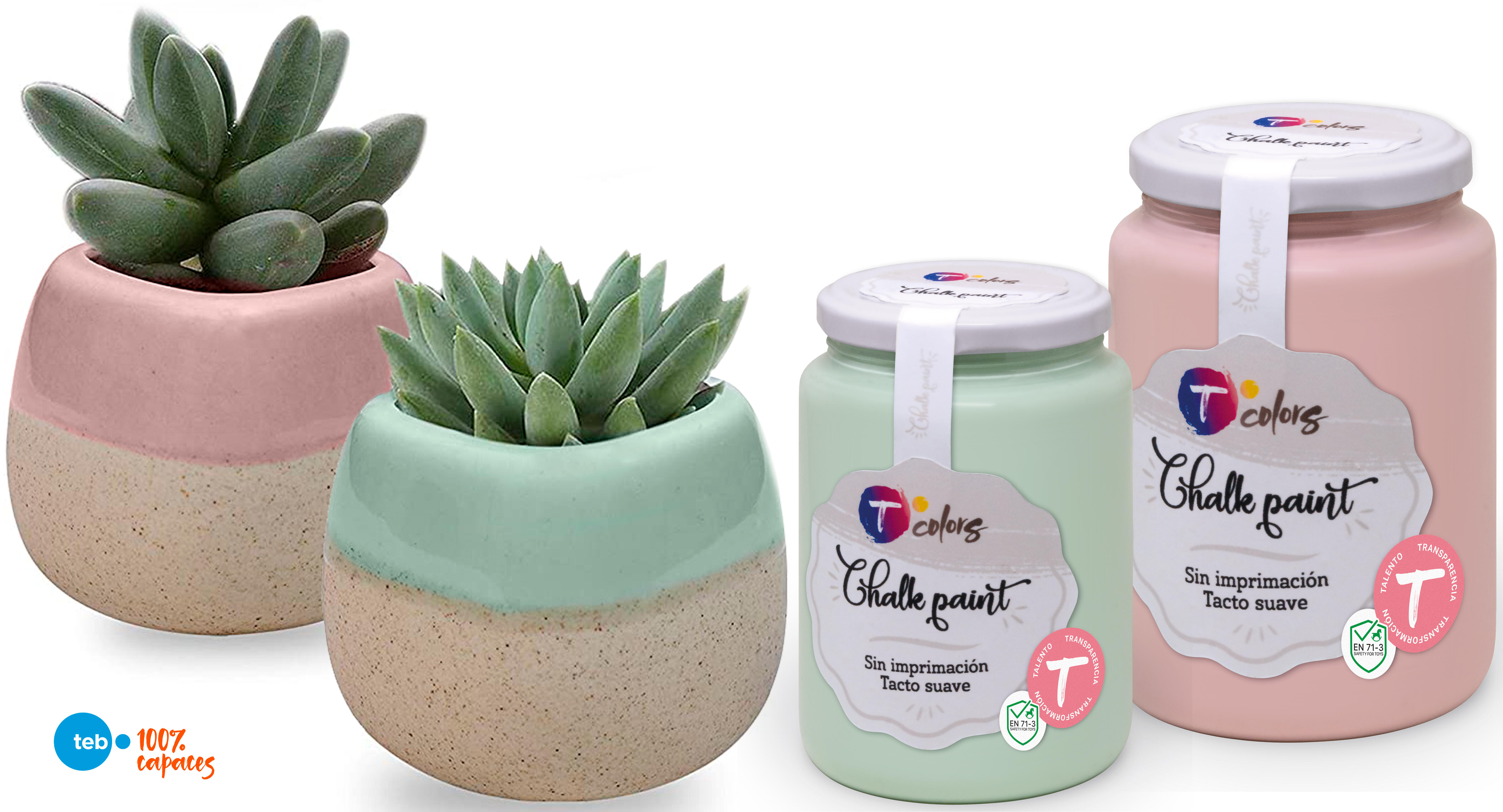 Pintura efecto tiza TCOLORS 175ml casi negro - 7