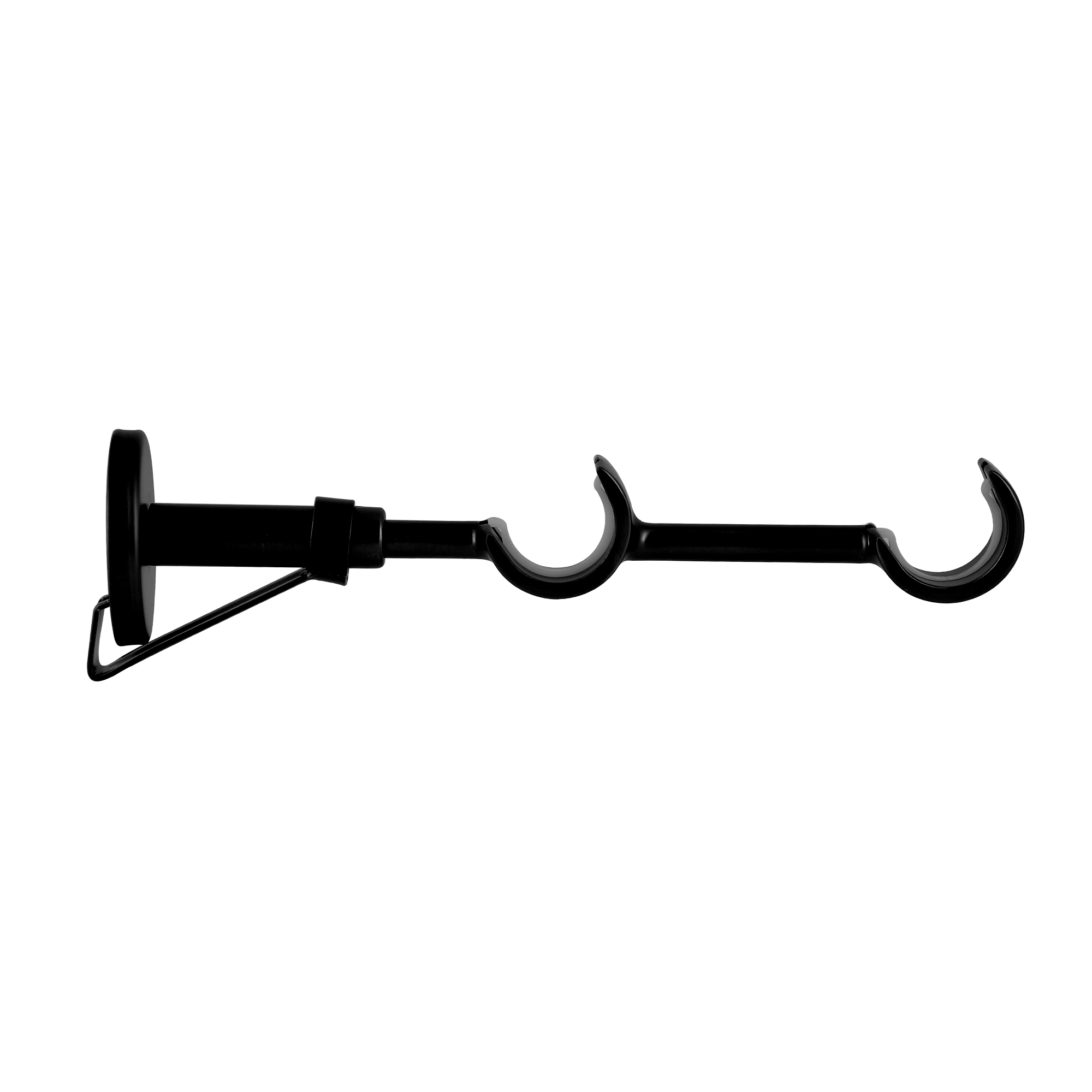 Soporte doble extensible 11,5-25cm d28/20 negro mate